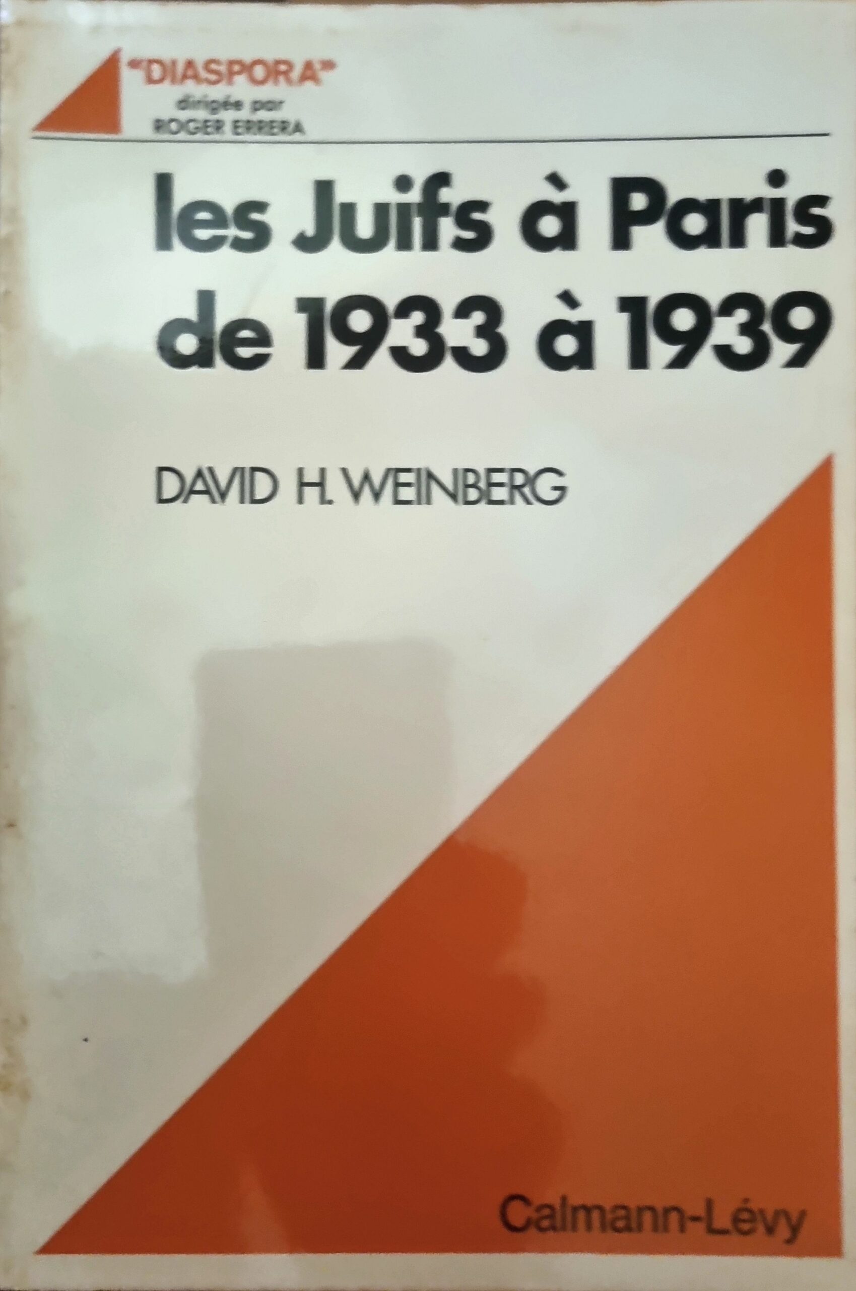 les Juifs à Paris de 1933 à 1939