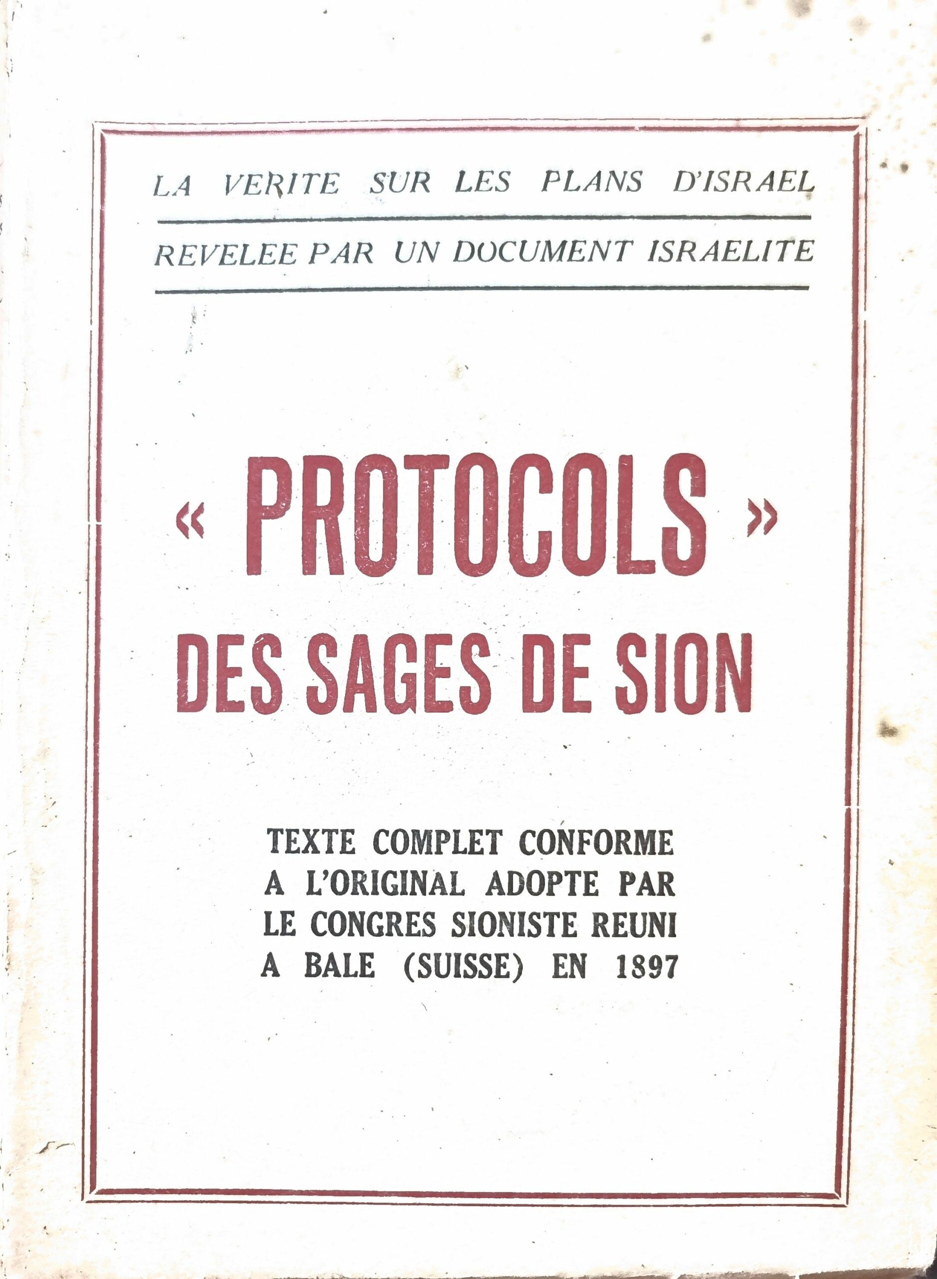 PROTOCOLS DES SAGES DE SION
