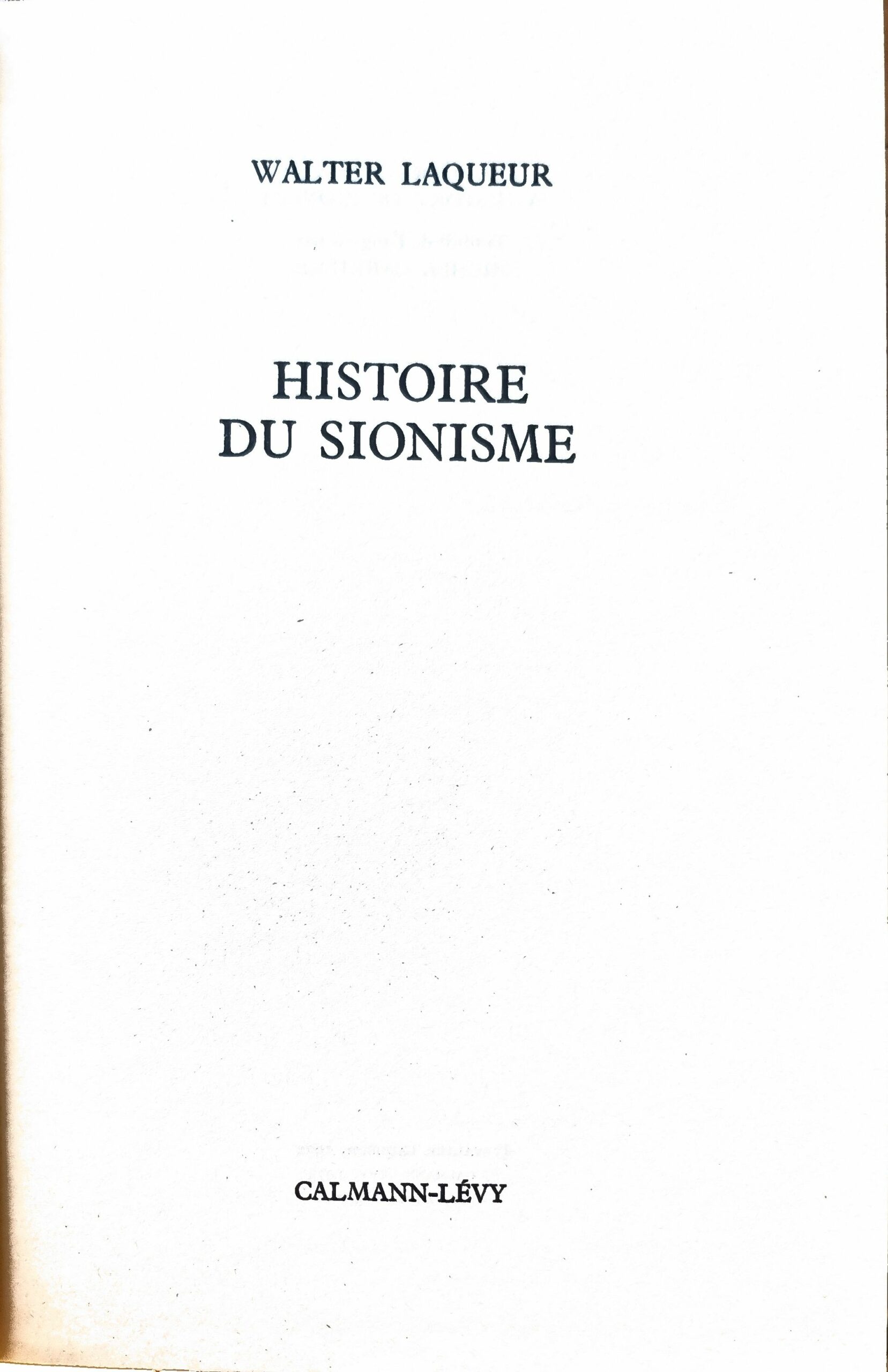 HISTOIRE DU SIONISME