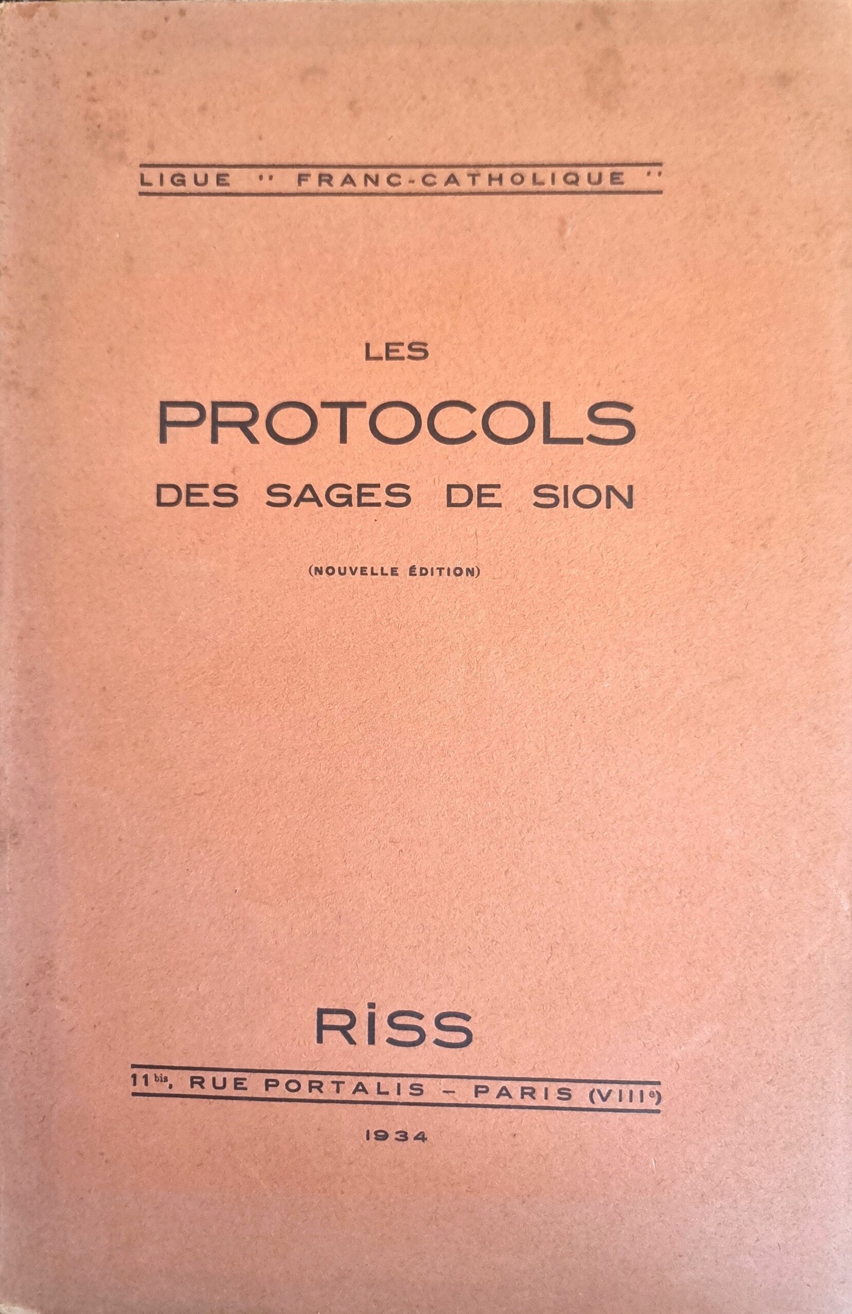 Les Protocoles des Sages de Sion
