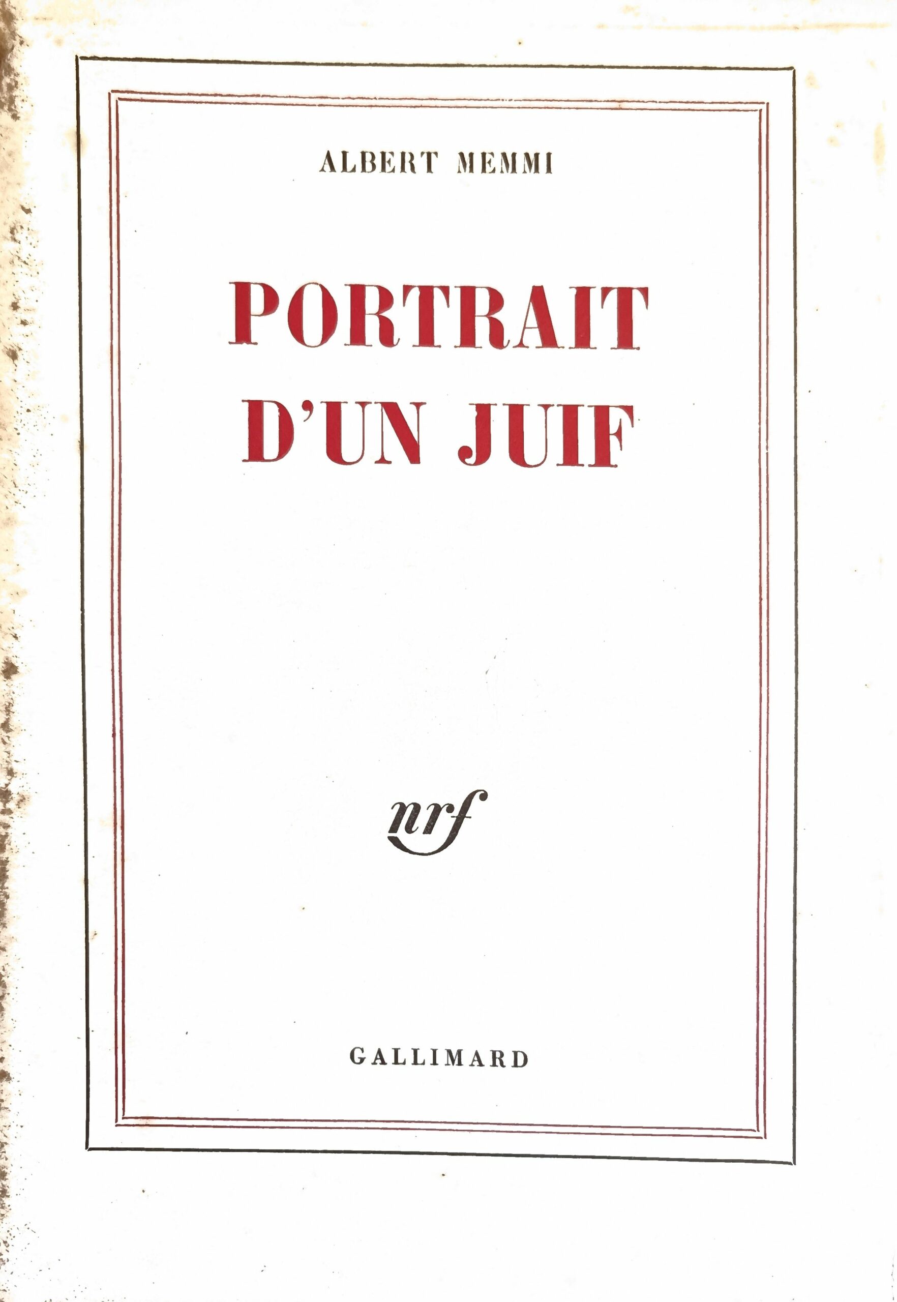 PORTRAIT D&rsquo;UN JUIF