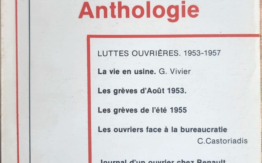 SOCIALISME OU BARBARIE Anthologie