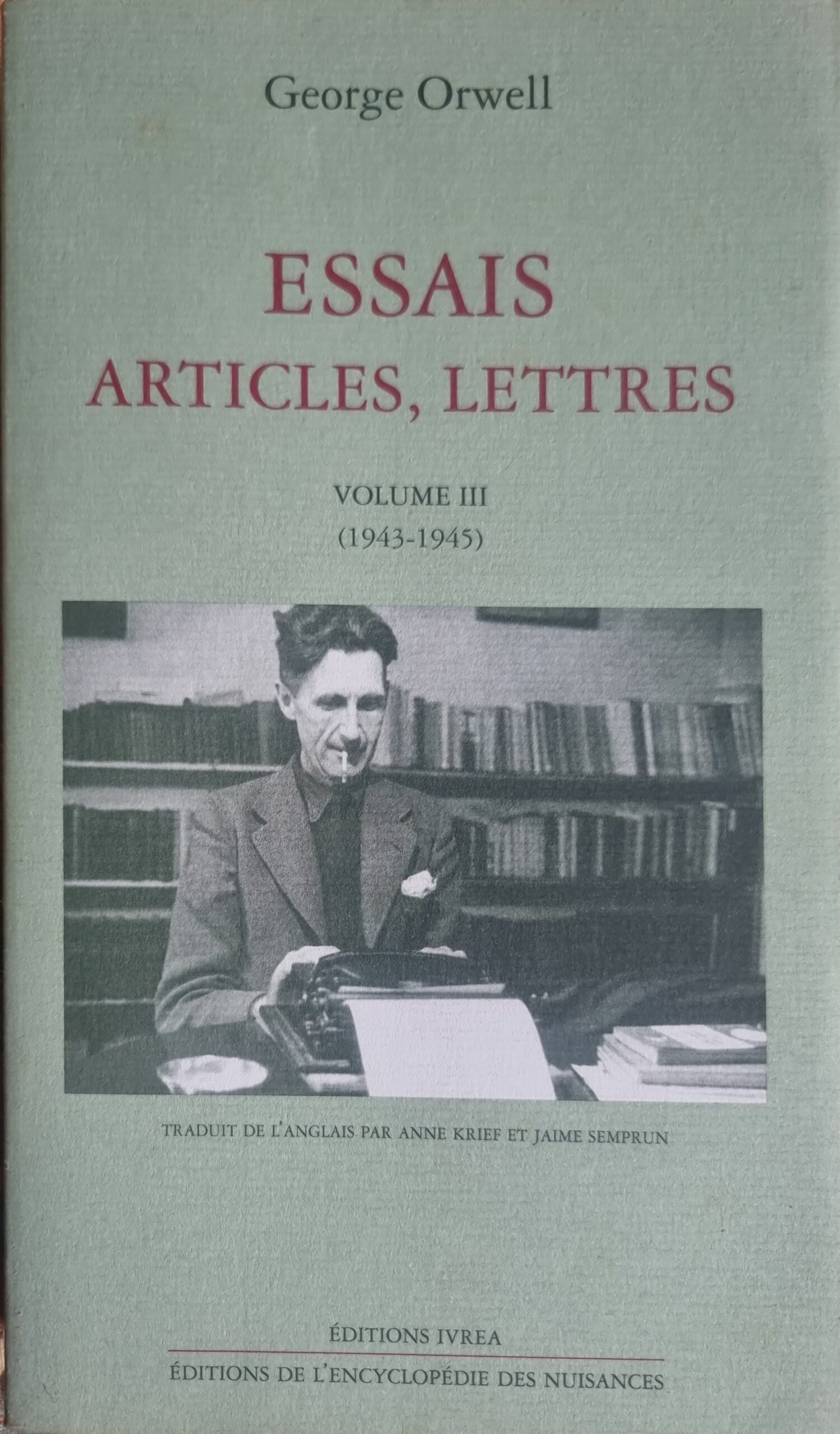 ESSAIS ARTICLES, LETTRES