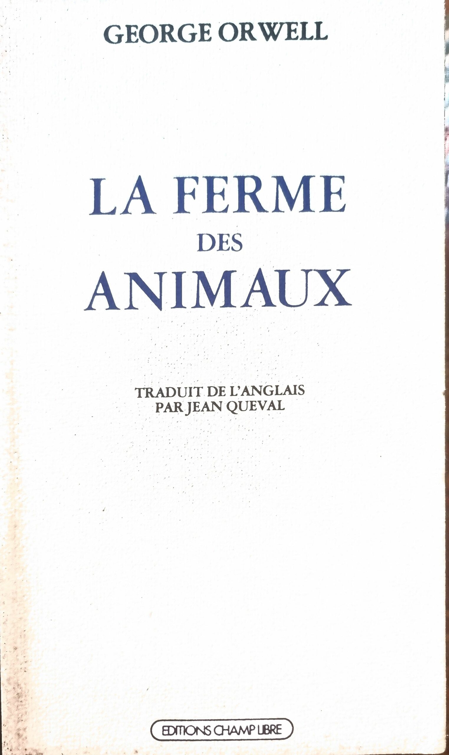 LA FERME DES ANIMAUX