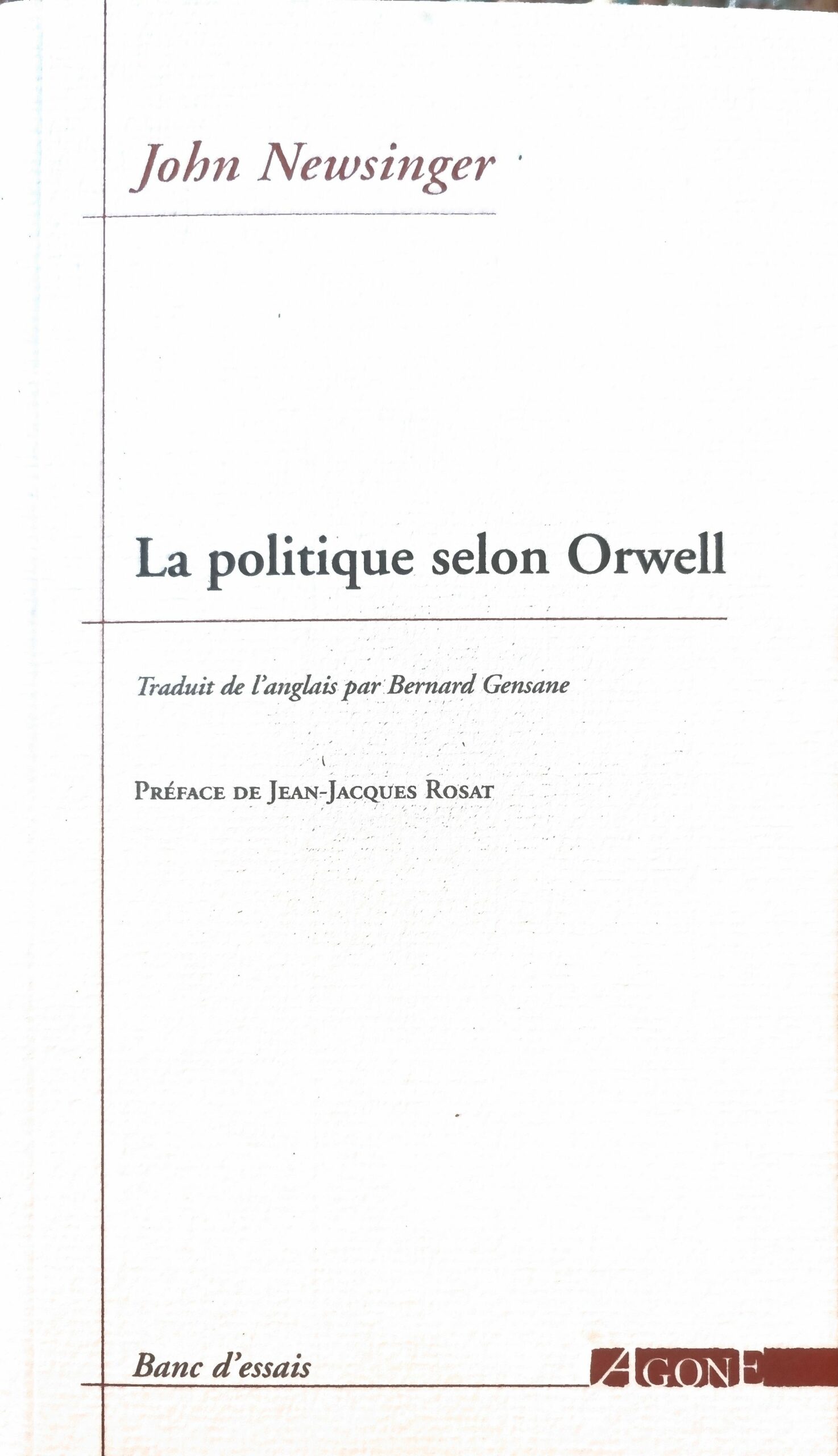 La politique selon Orwell