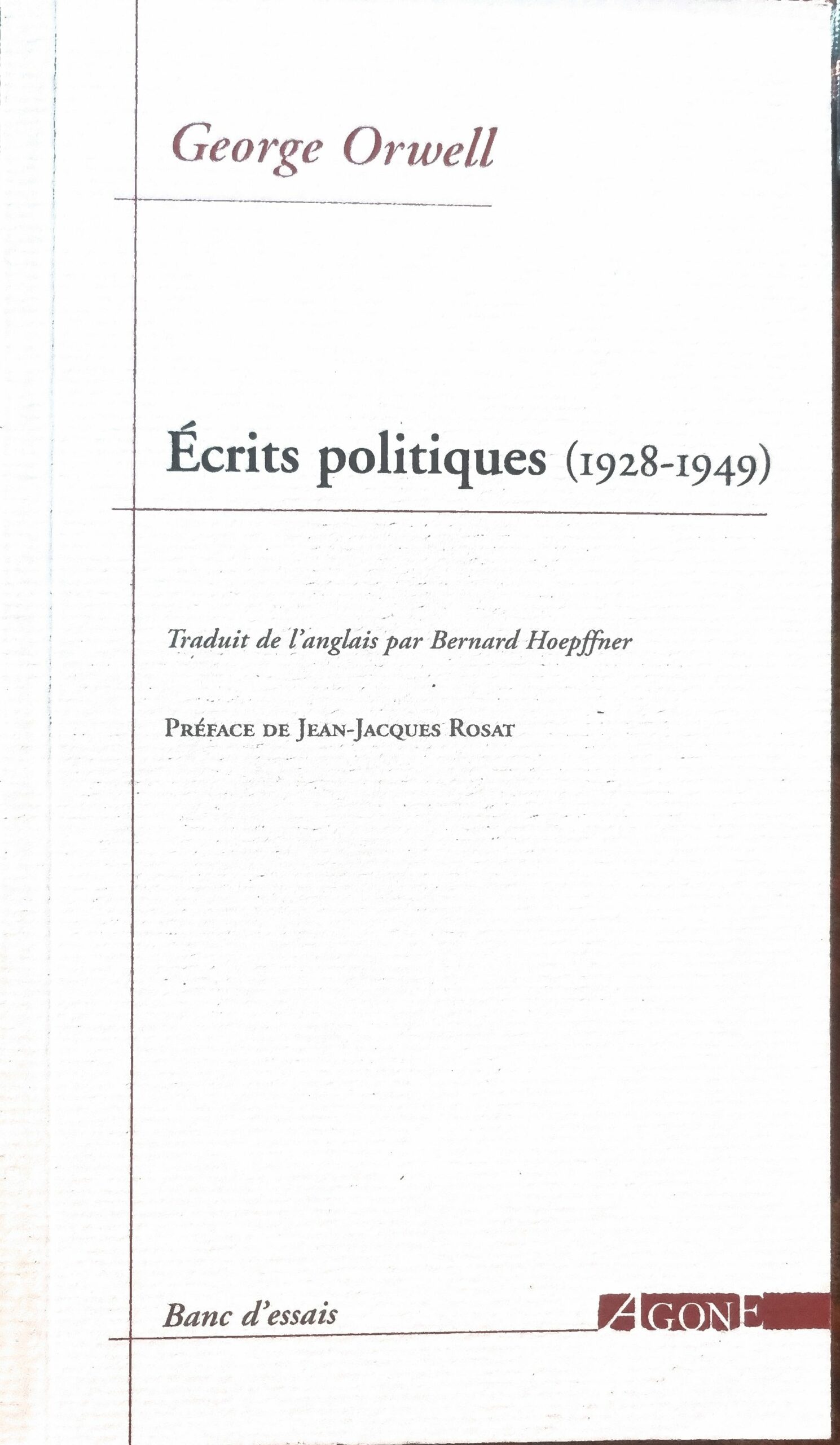 Écrits politiques (1928-1949)