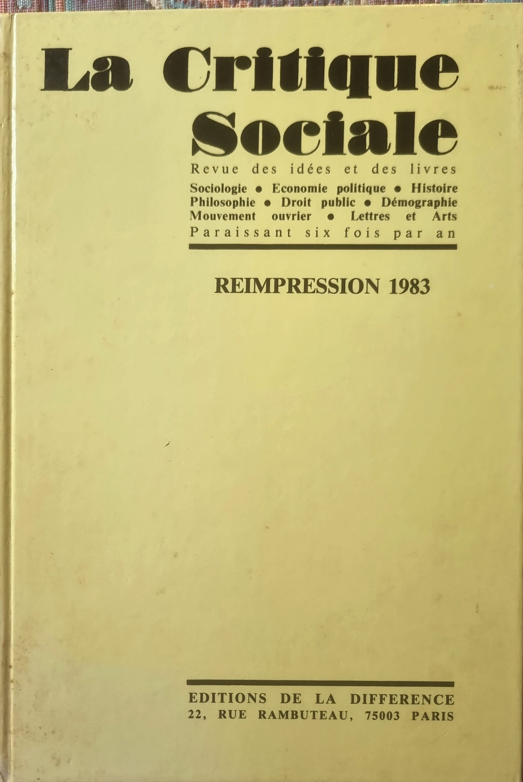 La Critique Sociale