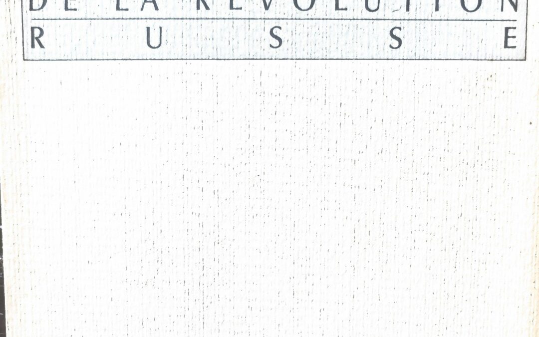 L&rsquo;INSURRECTION DE CRONSTADT ET LA DESTINÉE DE LA RÉVOLUTION RUSSE