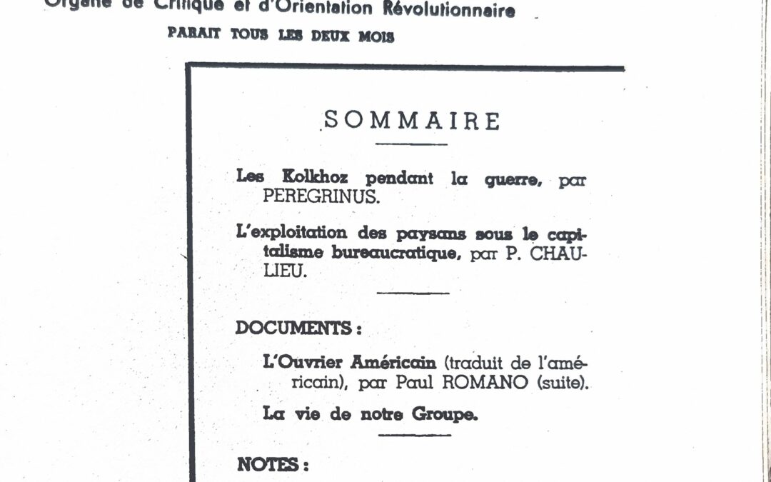 Socialisme ou Barbarie N° 4