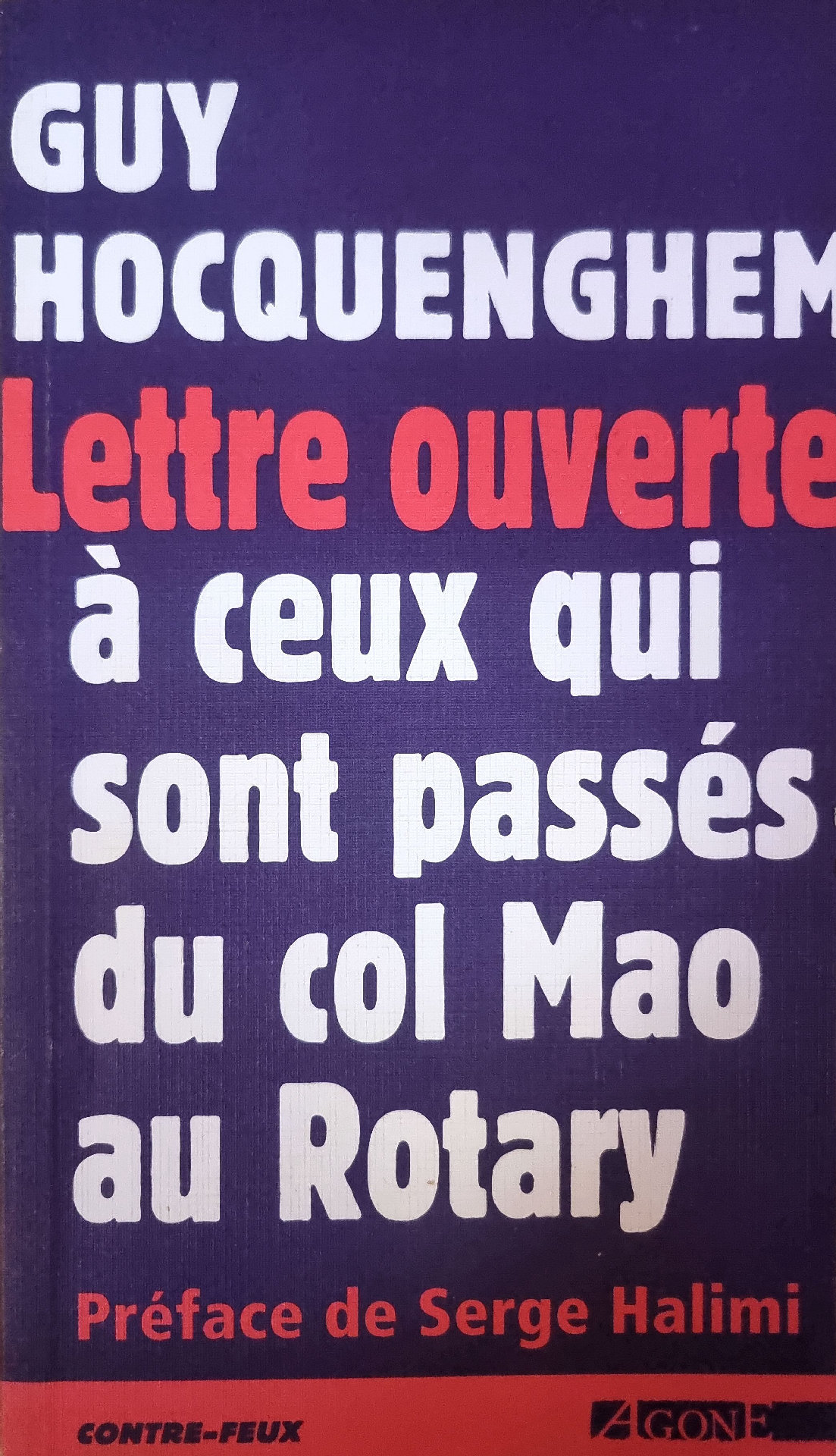 Lettre ouverte à ceux qui sont passés du col Mao au Rotary