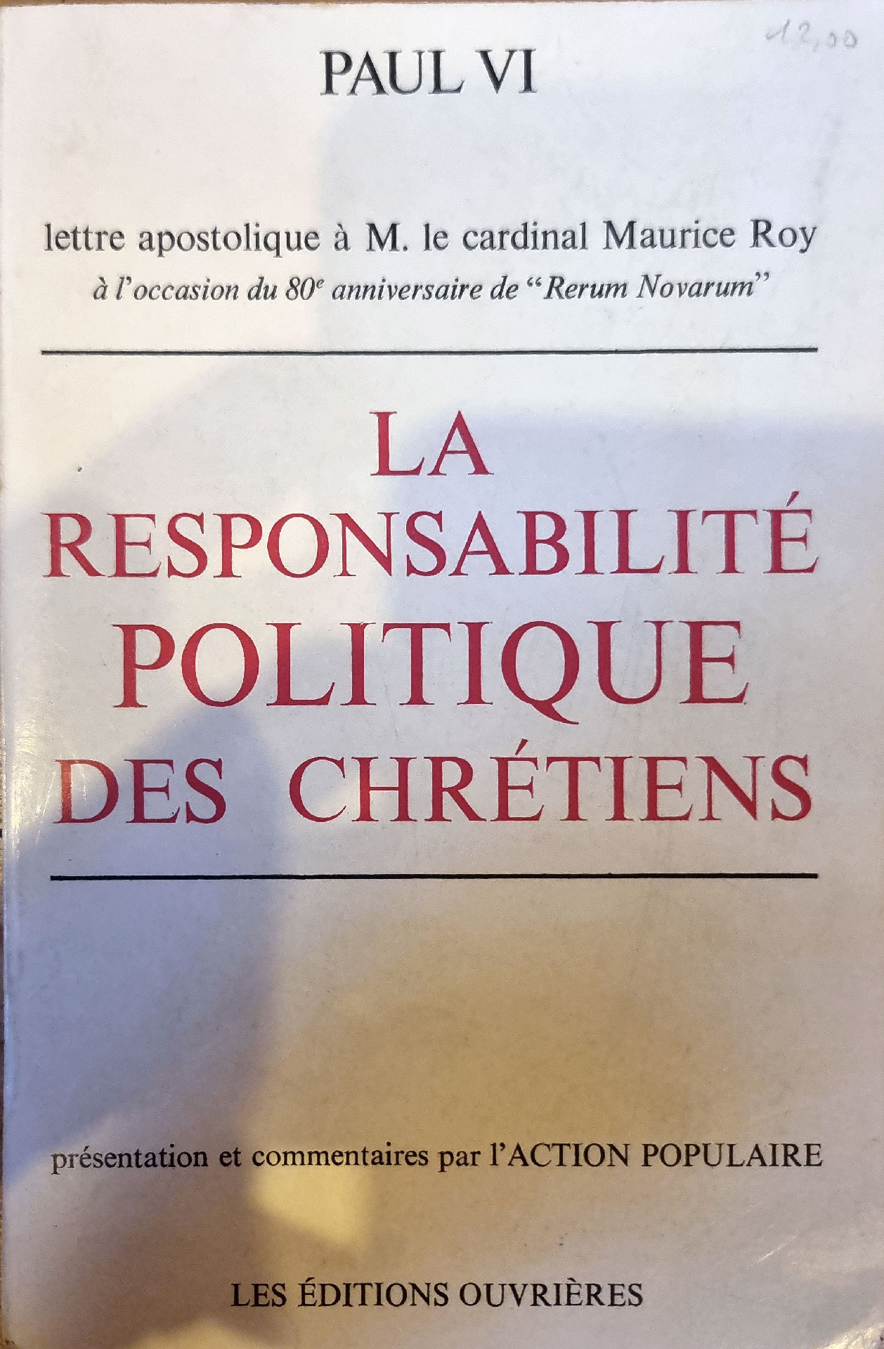 La Responsabilité Politique des Chrétiens