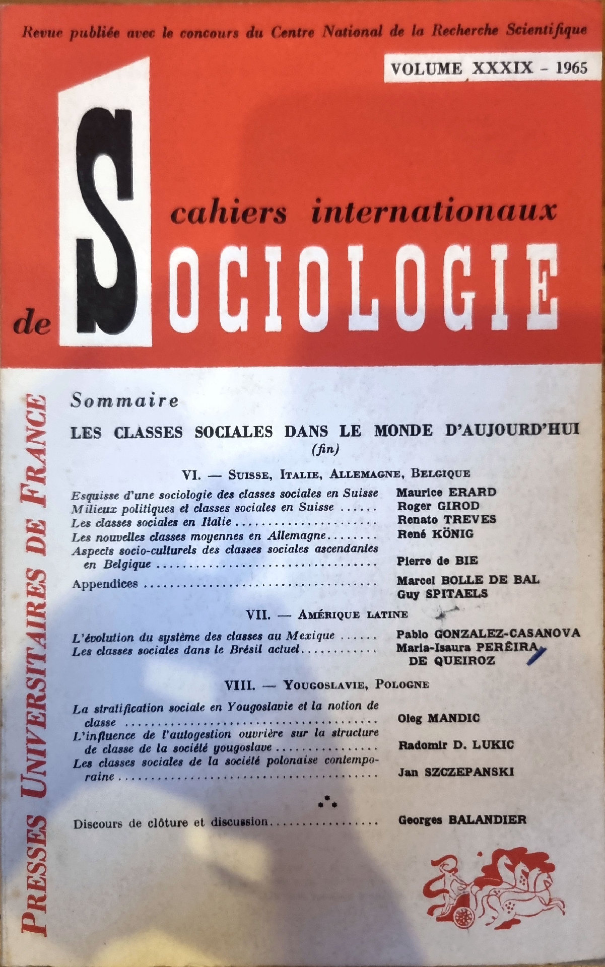 Cahiers internationaux de Sociologie