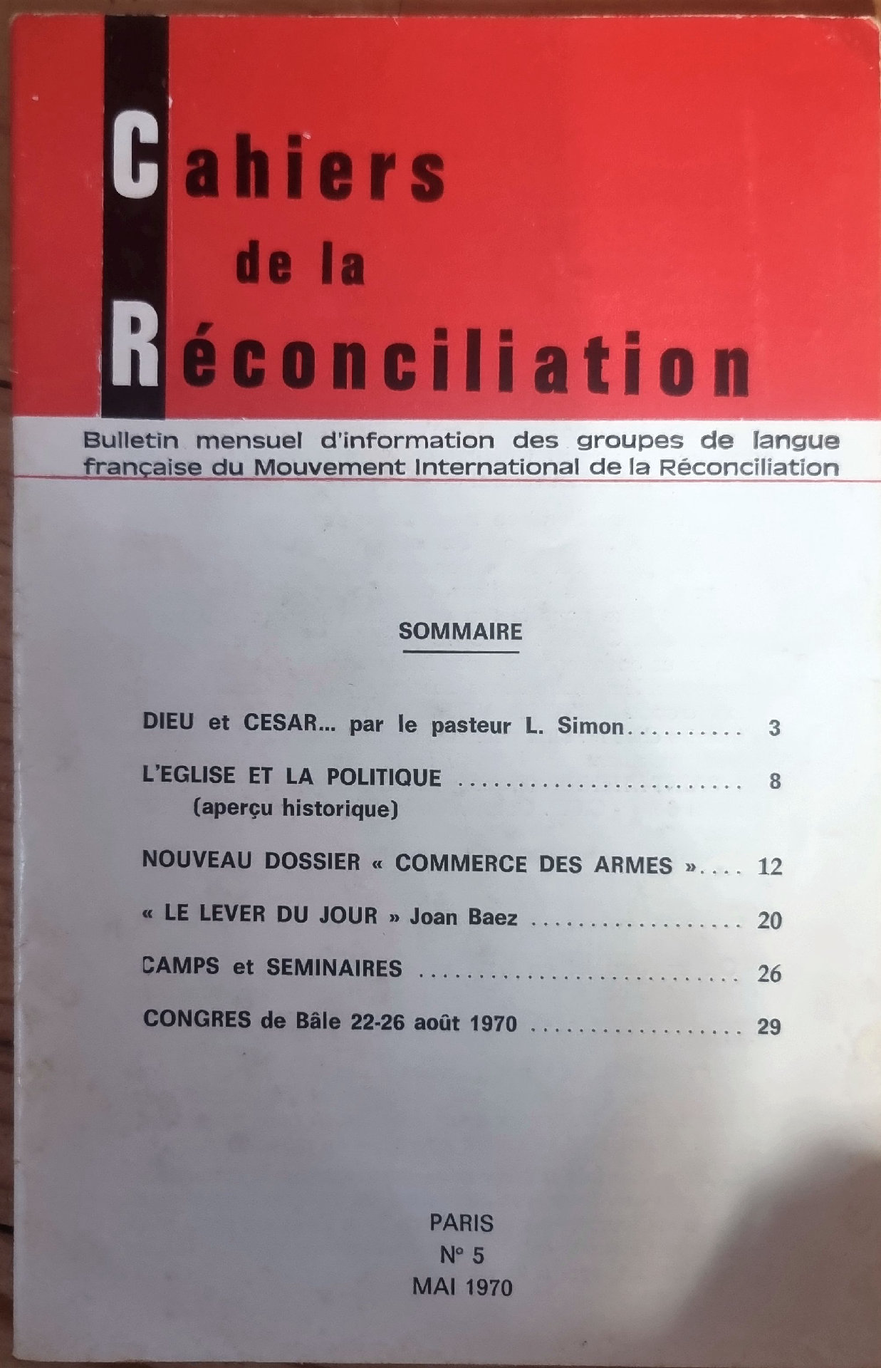 Cahiers de la Réconciliation