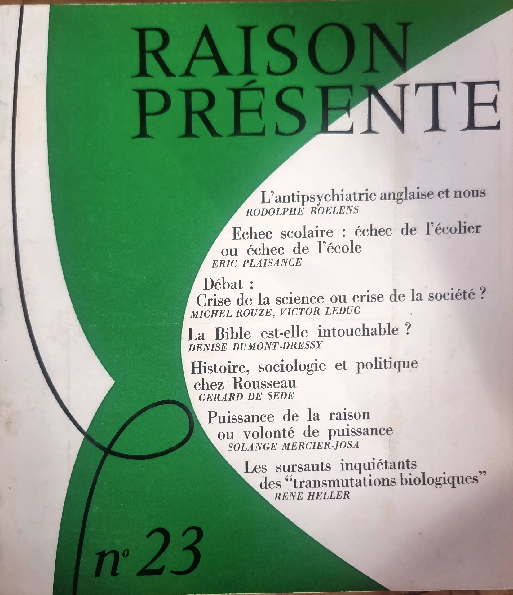 Raison Présente n° 23