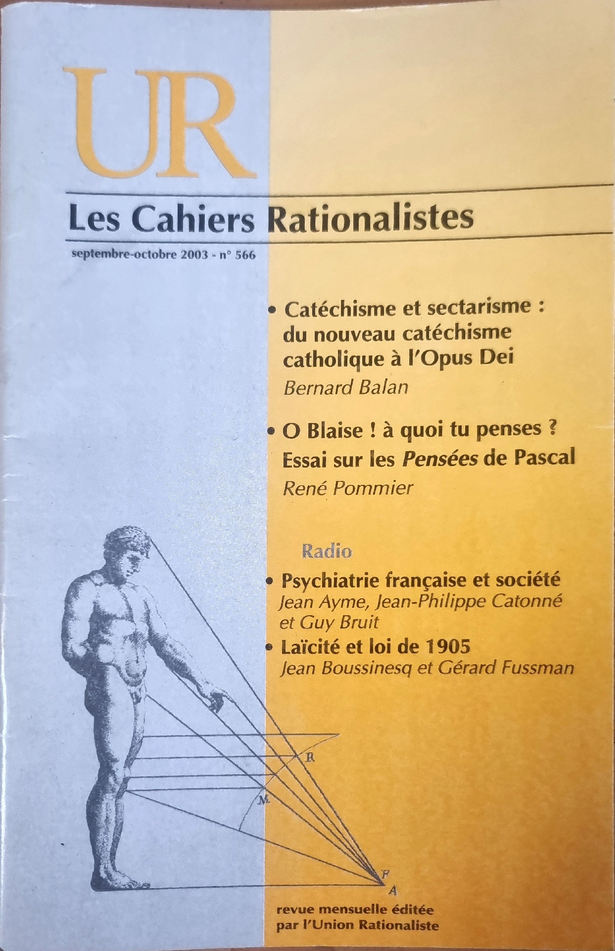 Les Cahiers Rationalistes n° 566 – septembre-octobre 2003