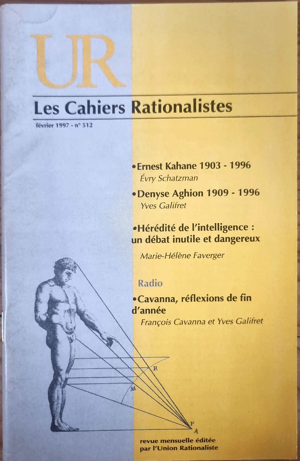Les Cahiers Rationalistes – février 1997 – n° 512