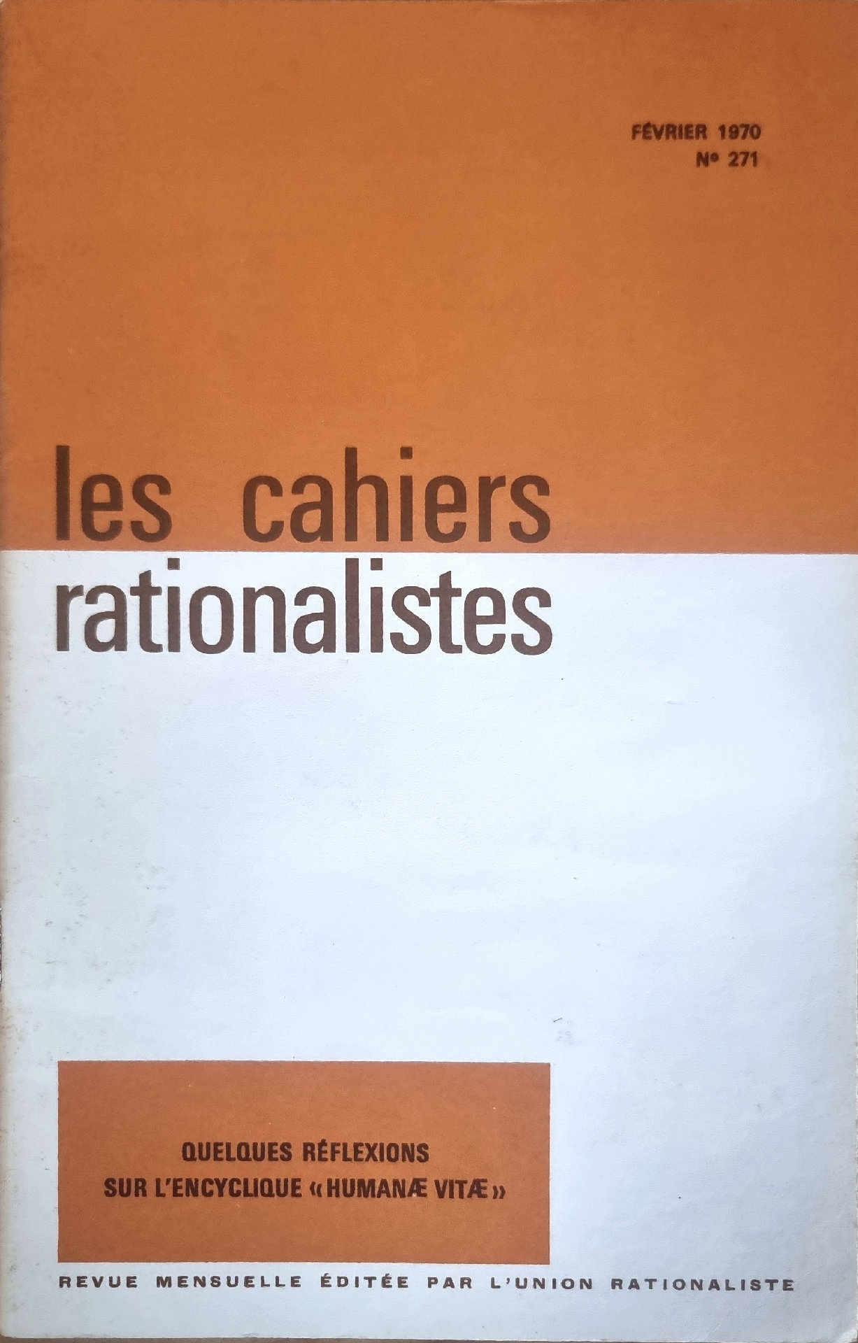 Les Cahiers rationalistes