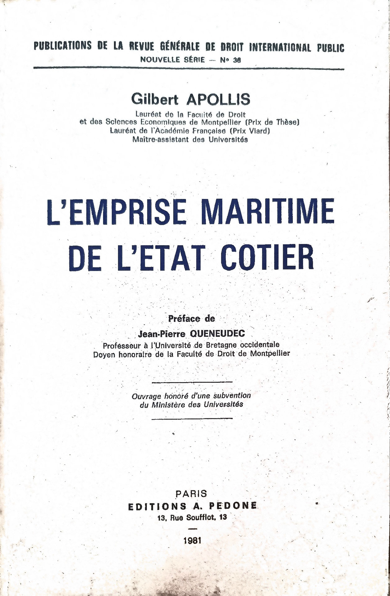 L&rsquo;Emprise Maritime de l&rsquo;État Cotier