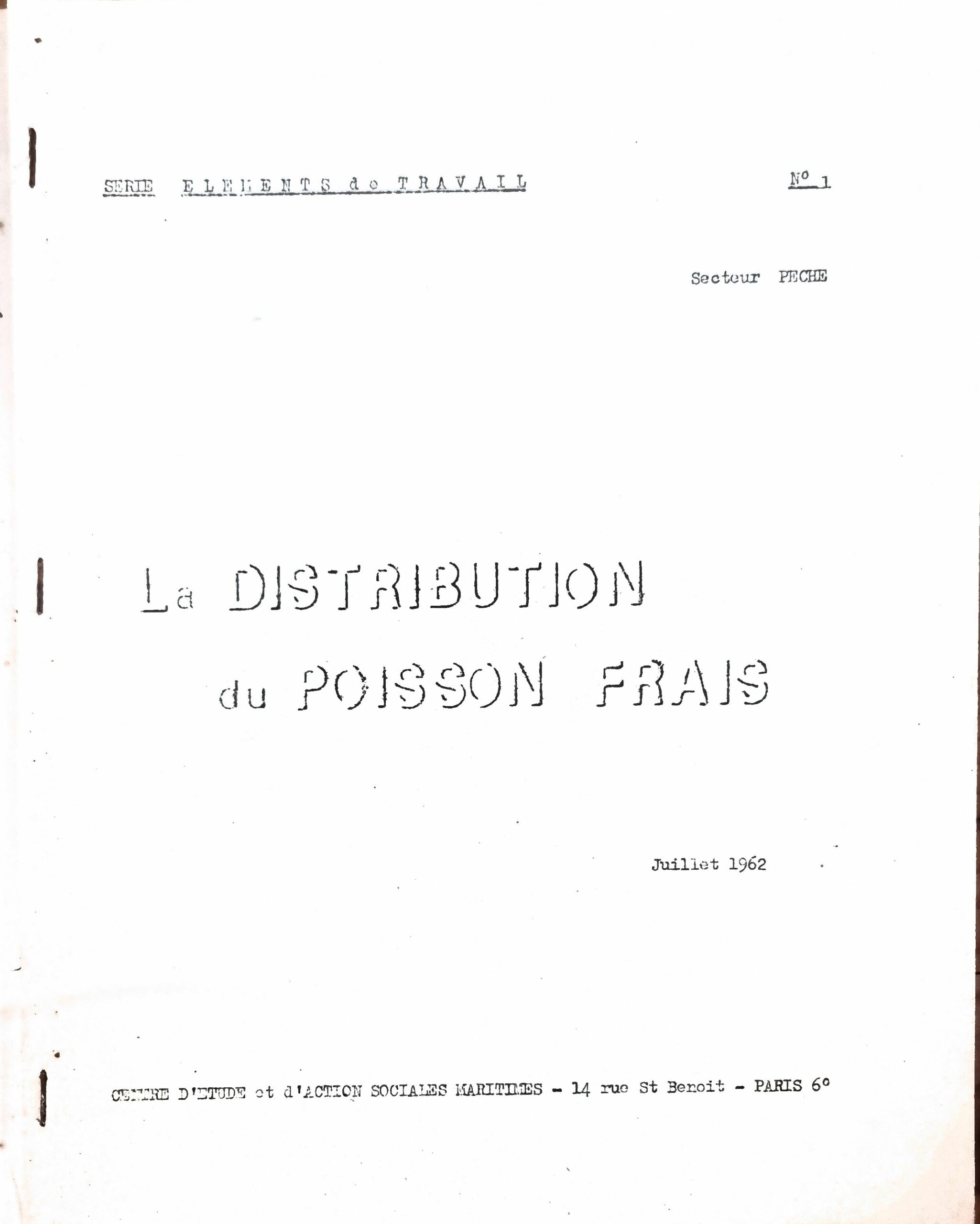 La DISTRIBUTION du POISSON FRAIS