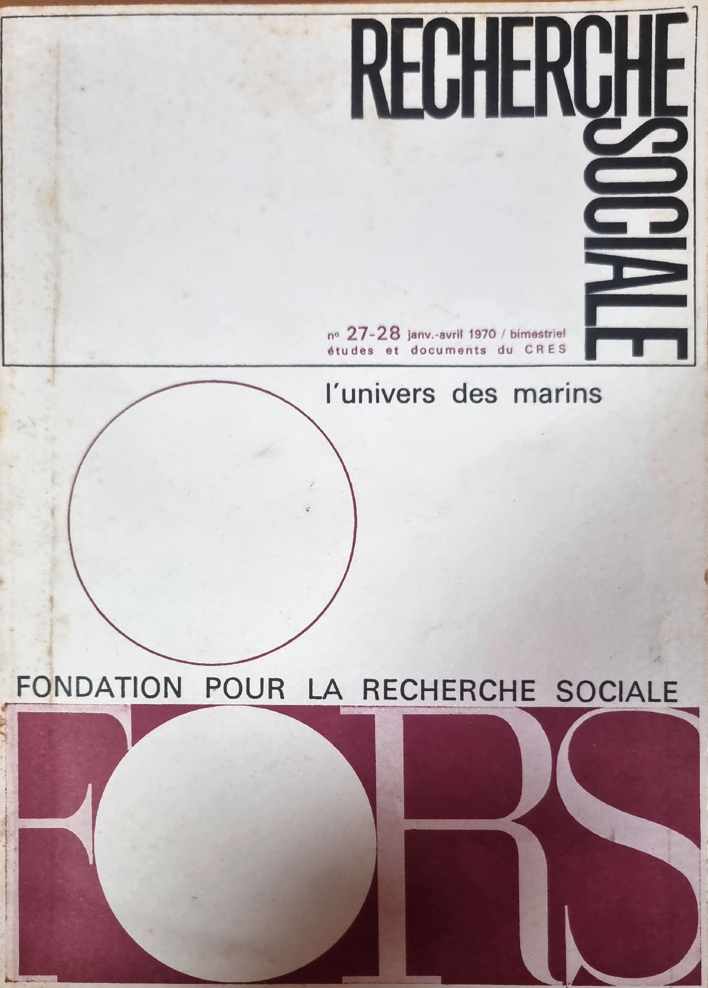 Recherche Sociale : l&rsquo;univers des marins