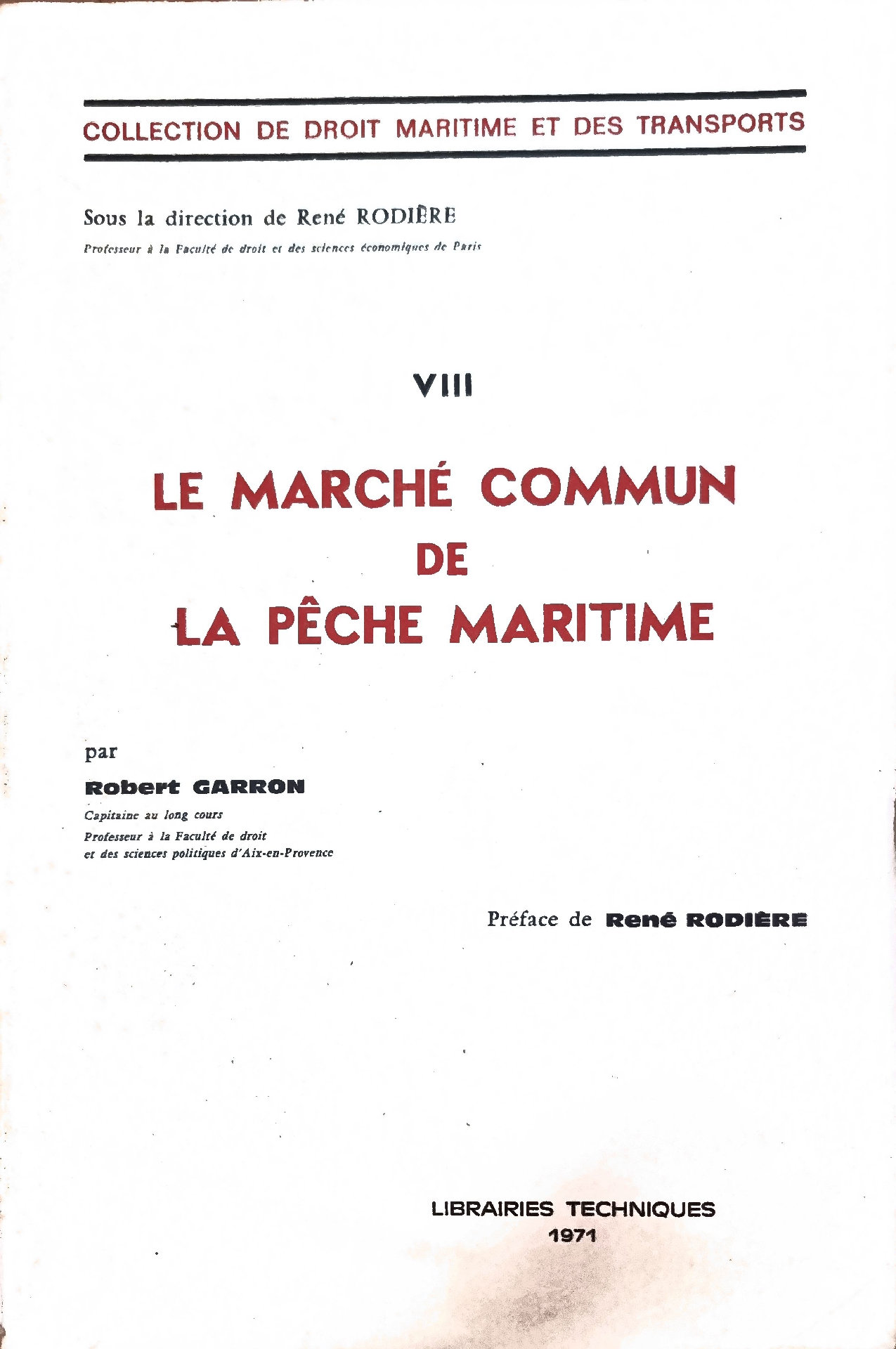 Le Marché Commun de la Pêche Maritime