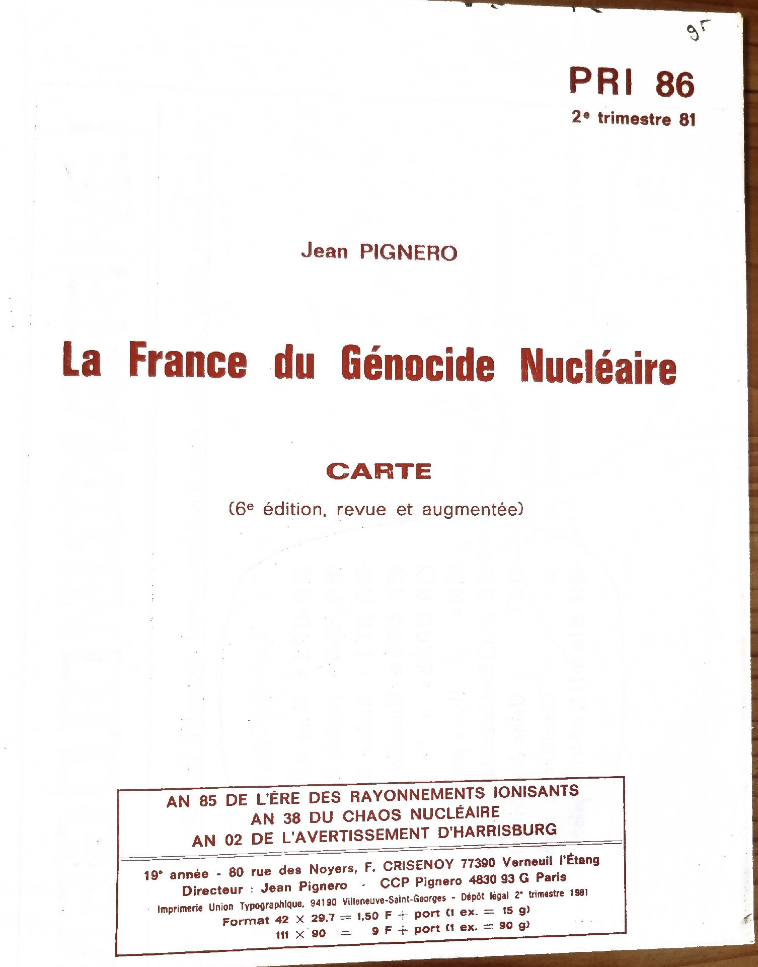 La France du Génocide Nucléaire – CARTE