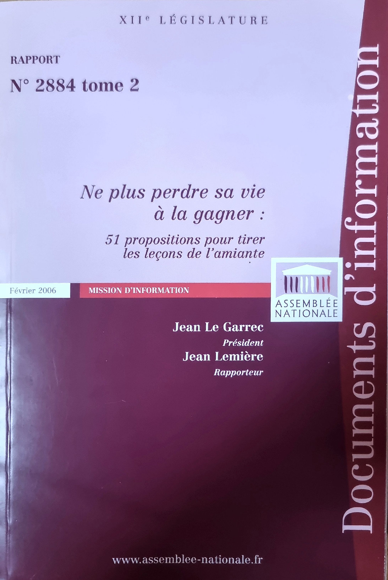 Ne plus perdre sa vie à la gagner : 51 propositions pour tirer les leçons de l&rsquo;amiante