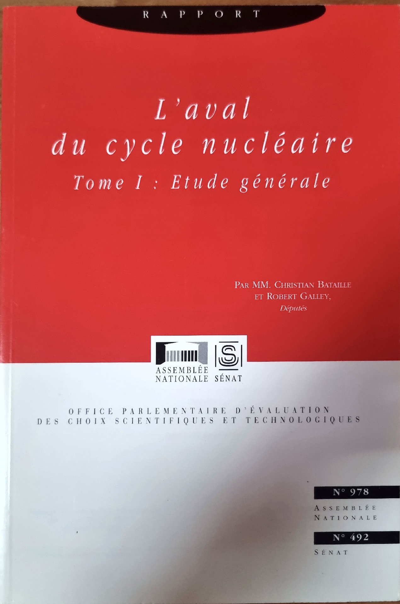 L&rsquo;aval du cycle nucléaire Tome 1 : Etude générale