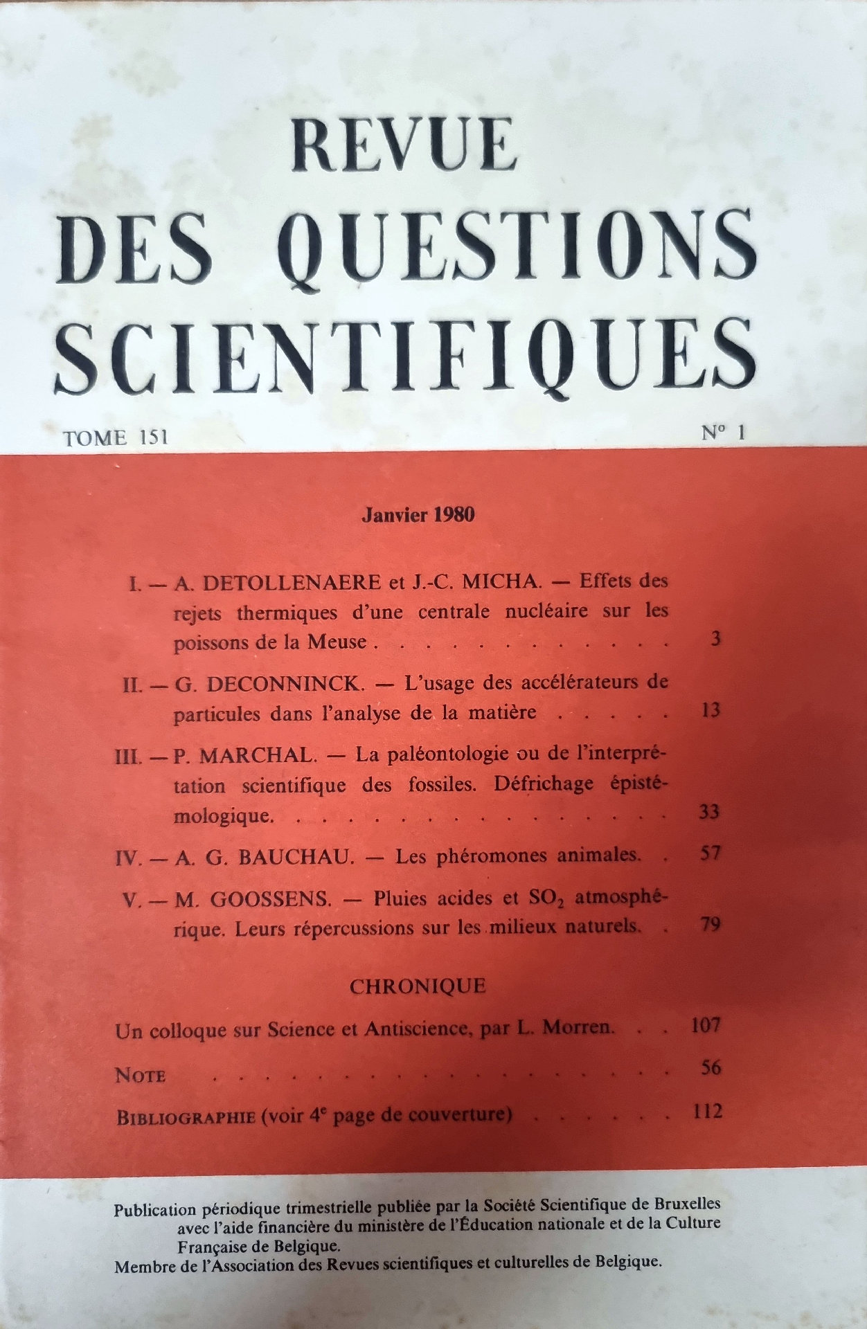 Revue des Questions Scientifiques