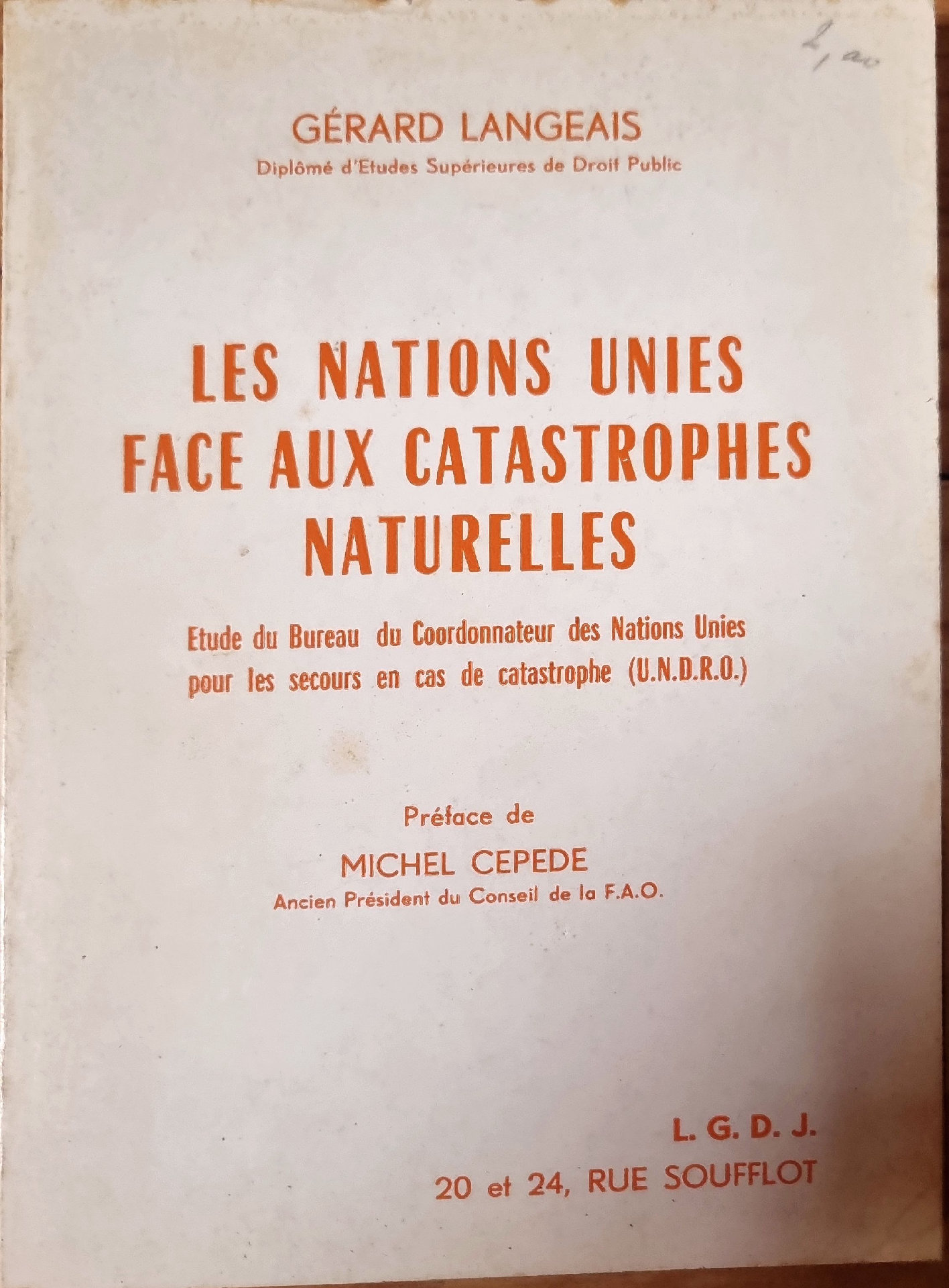 LES NATIONS UNIES FACE AUX CATASTROPHES NATURELLES