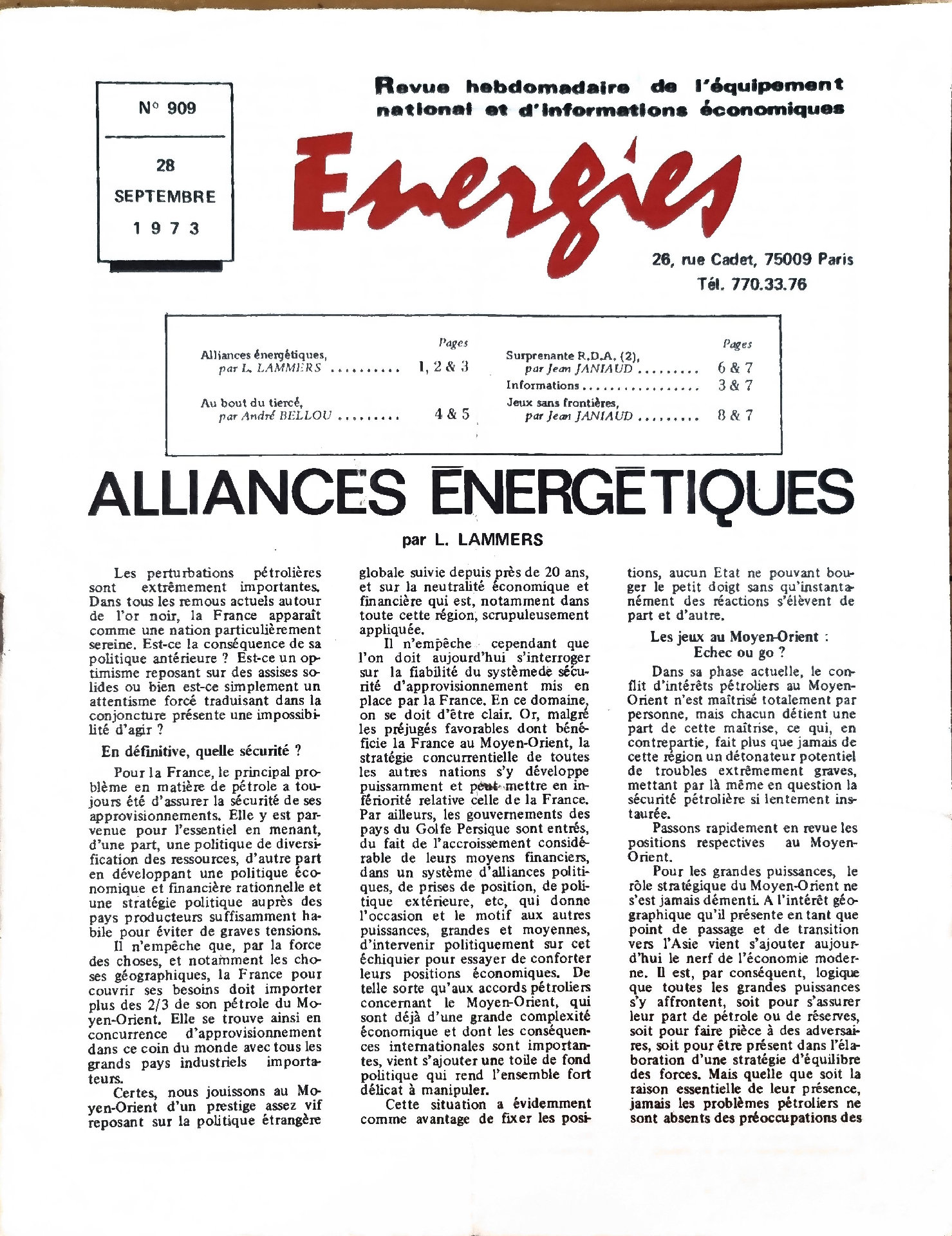 ALLIANCES ENERGETIQUES