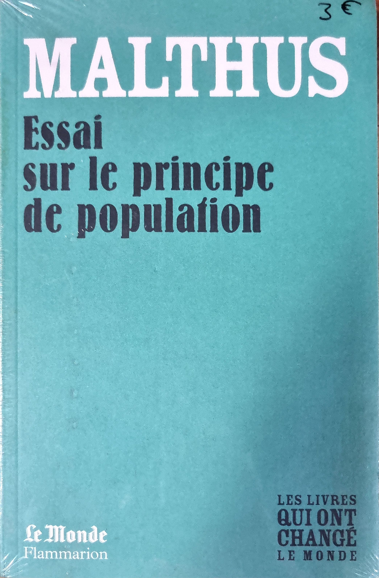MALTHUS Essai sur le principe de population