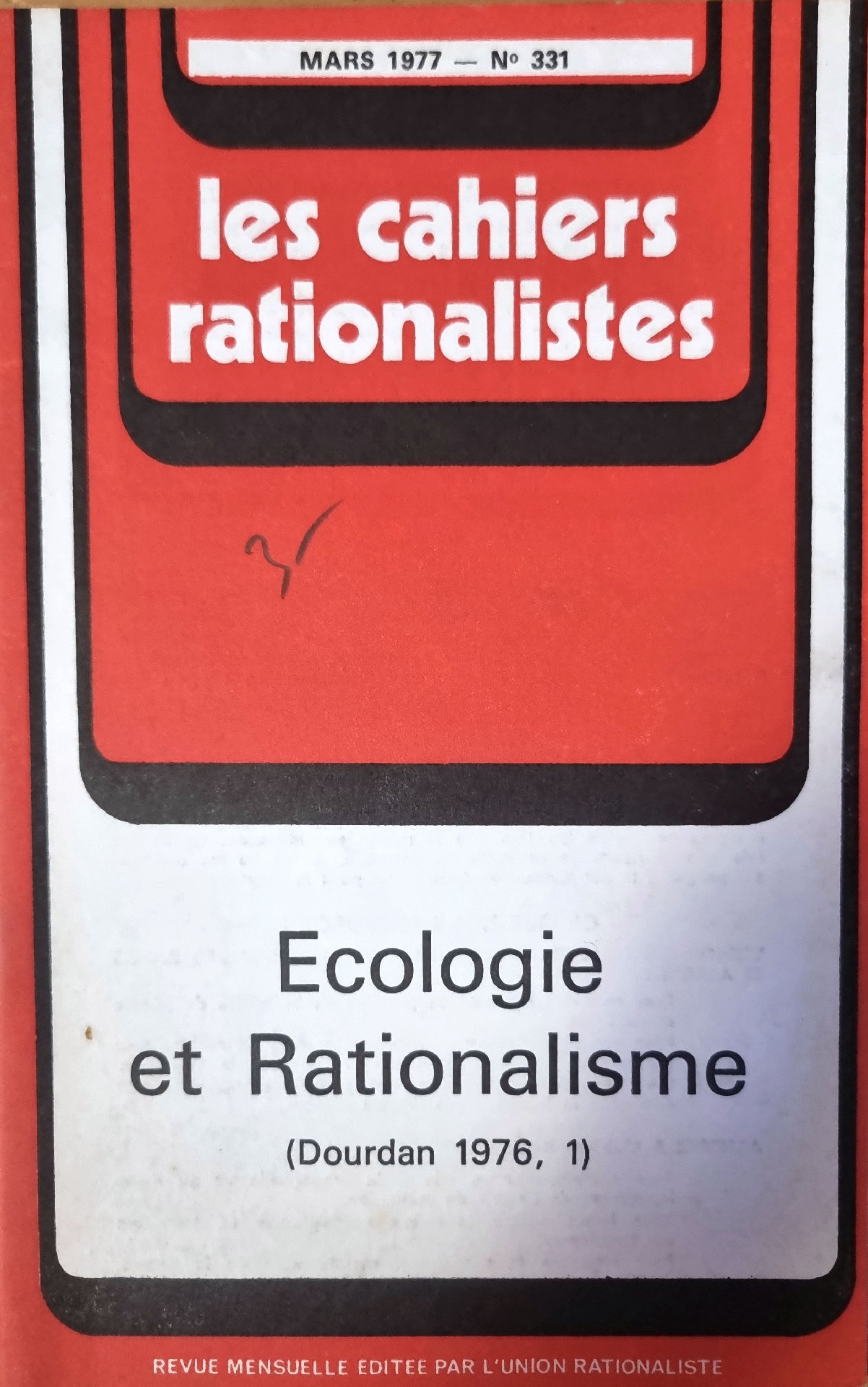 Ecologie et Rationalisme