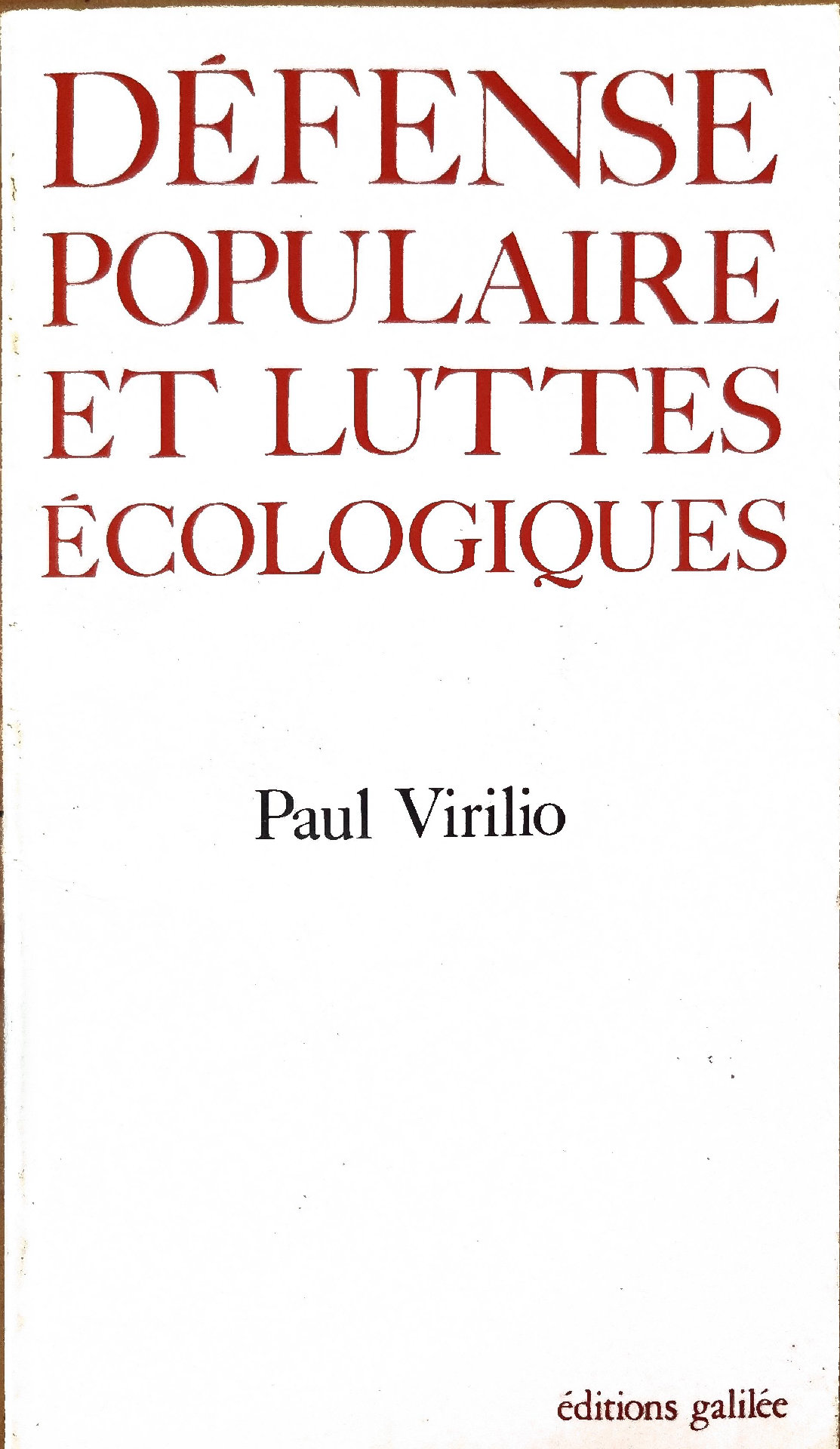 DÉFENSE POPULAIRE ET LUTTES ÉCOLOGIQUES