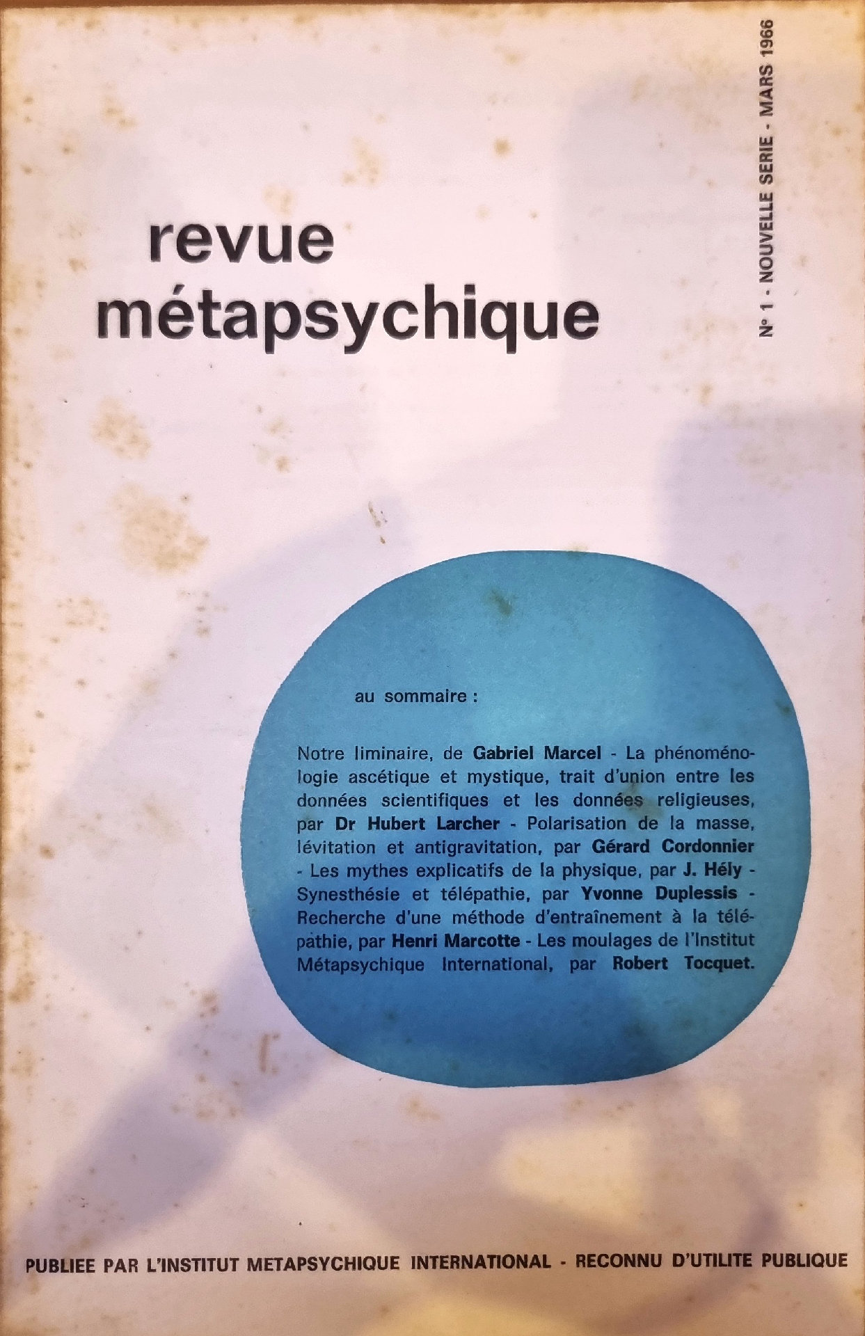 revue métapsychique