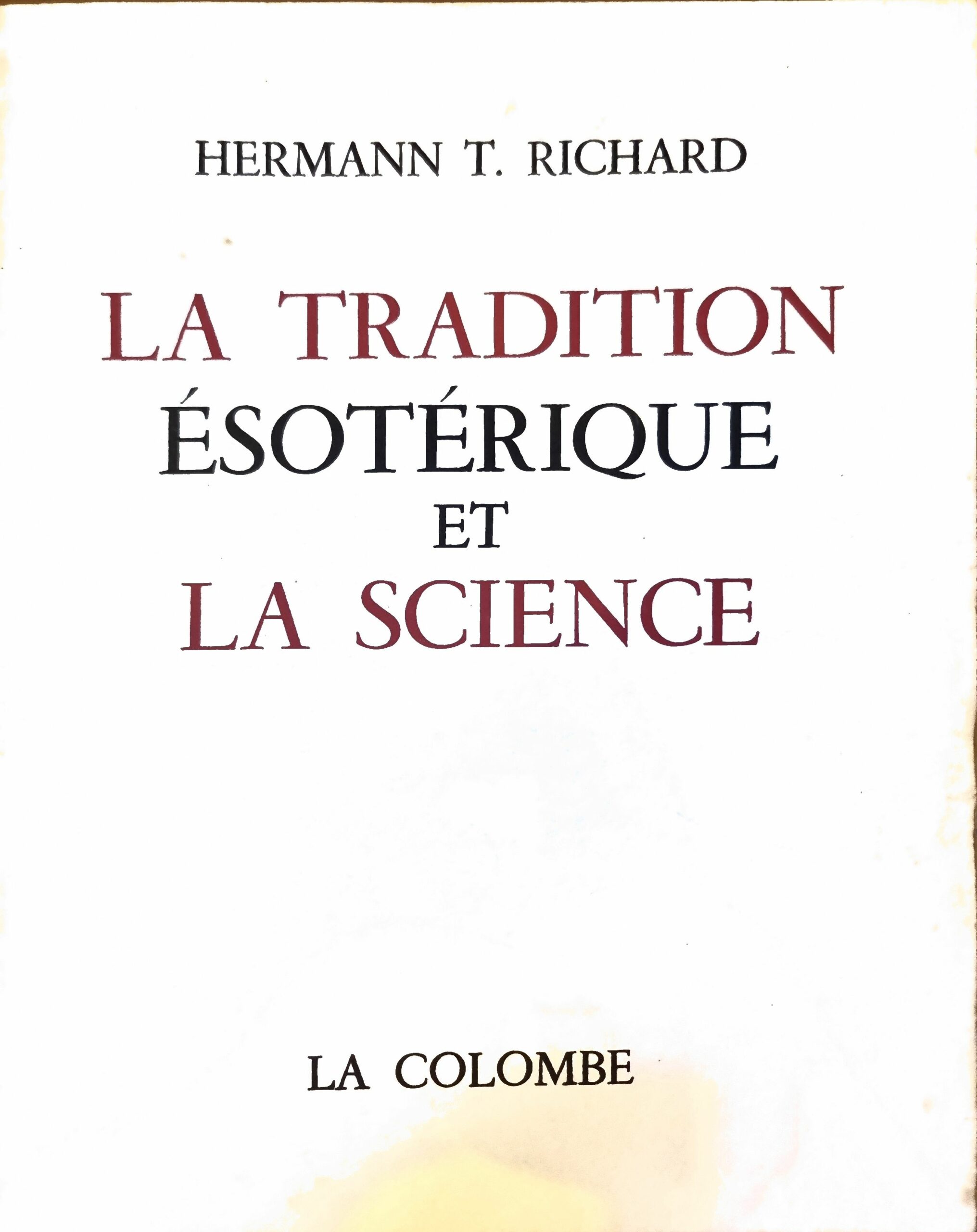 LA TRADITION ÉSOTÉRIQUE ET LA SCIENCE