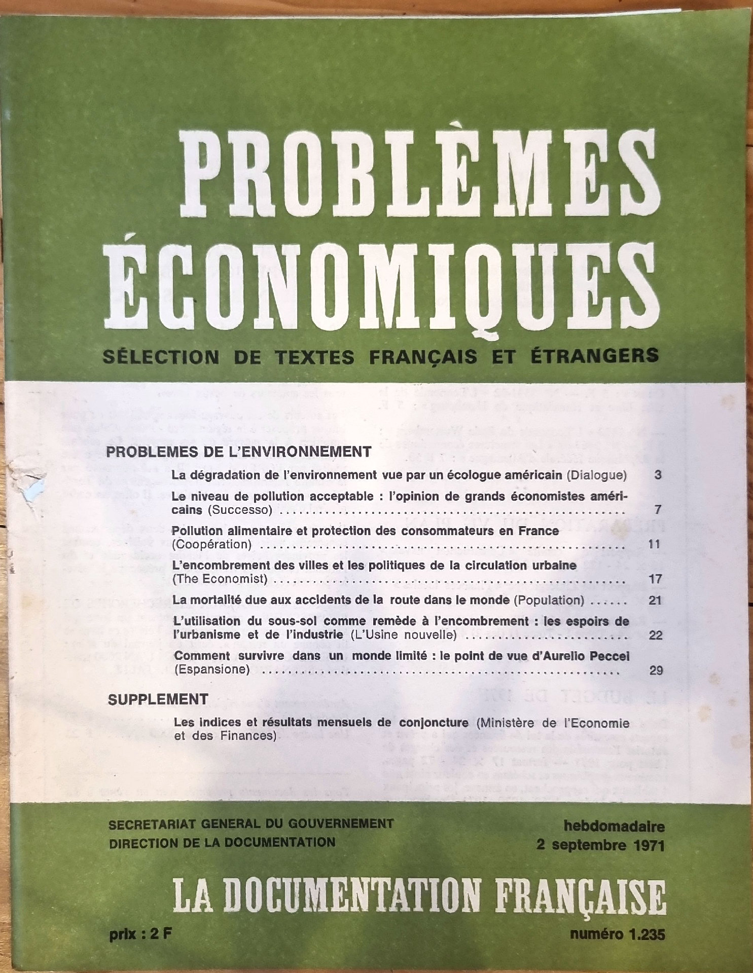 Problèmes Économiques