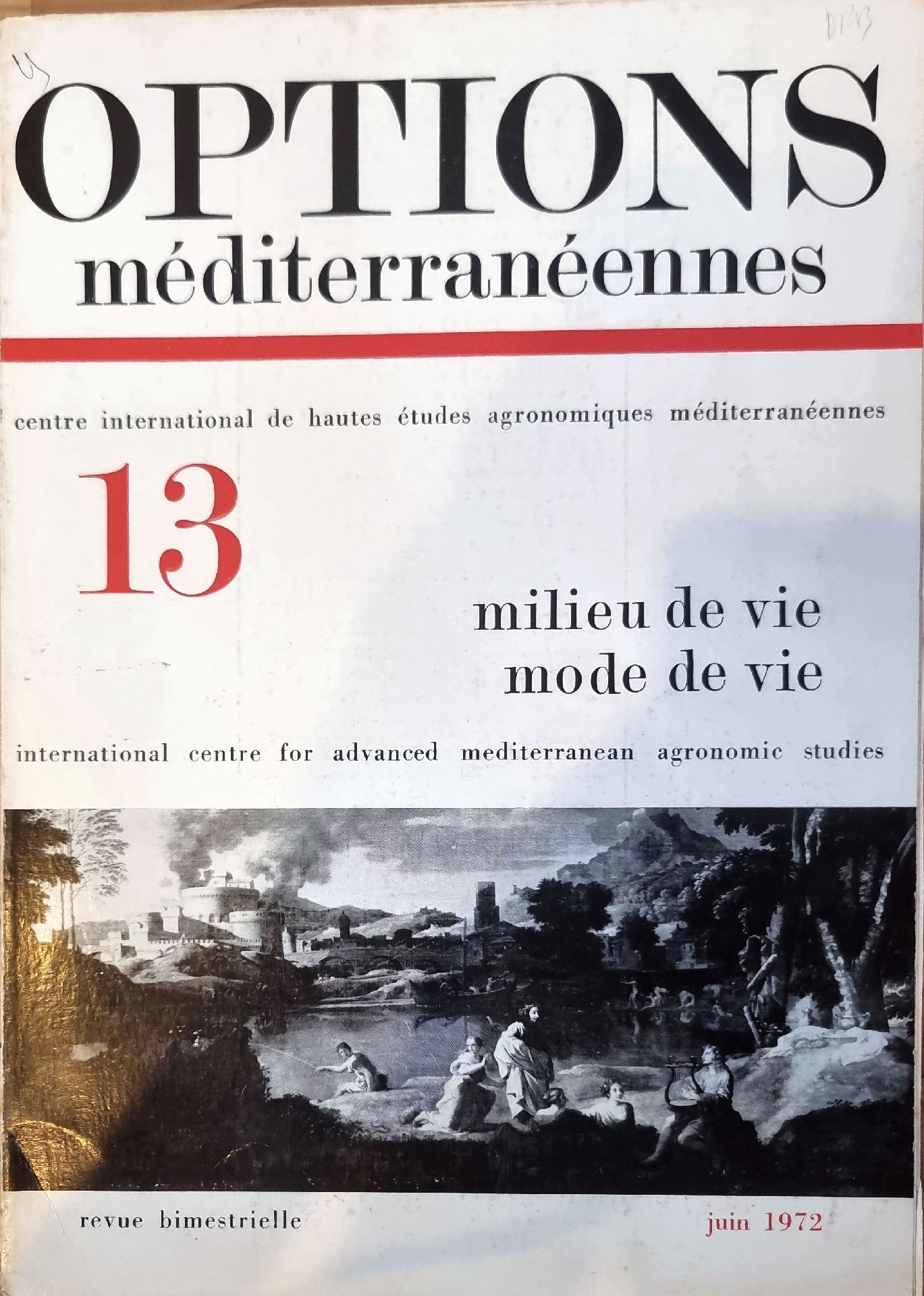 Options méditerranéennes, numéro 13 : Milieu de vie, mode de vie