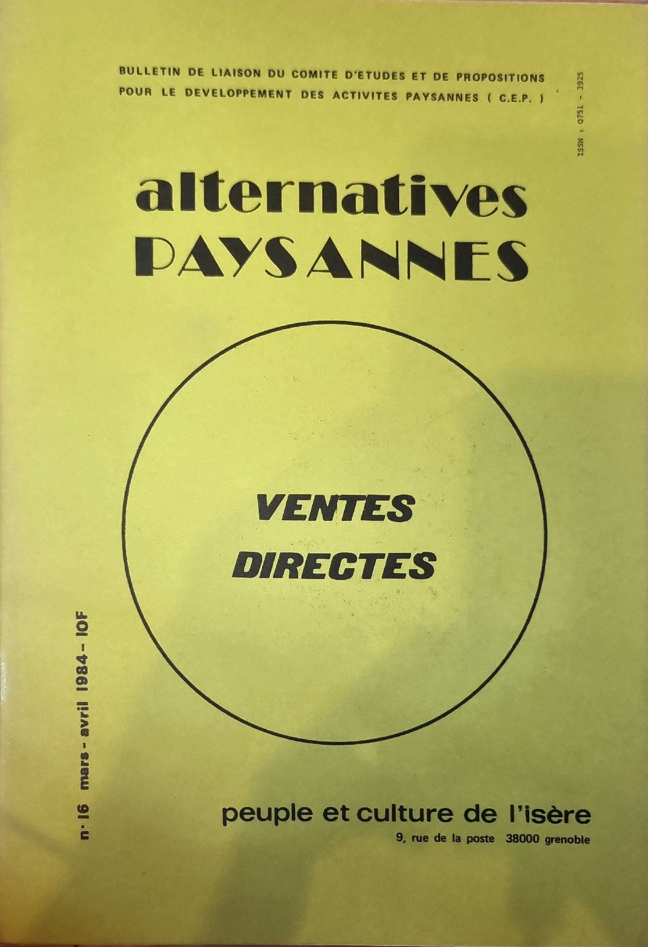 Alternatives Paysannes : Ventes Directes