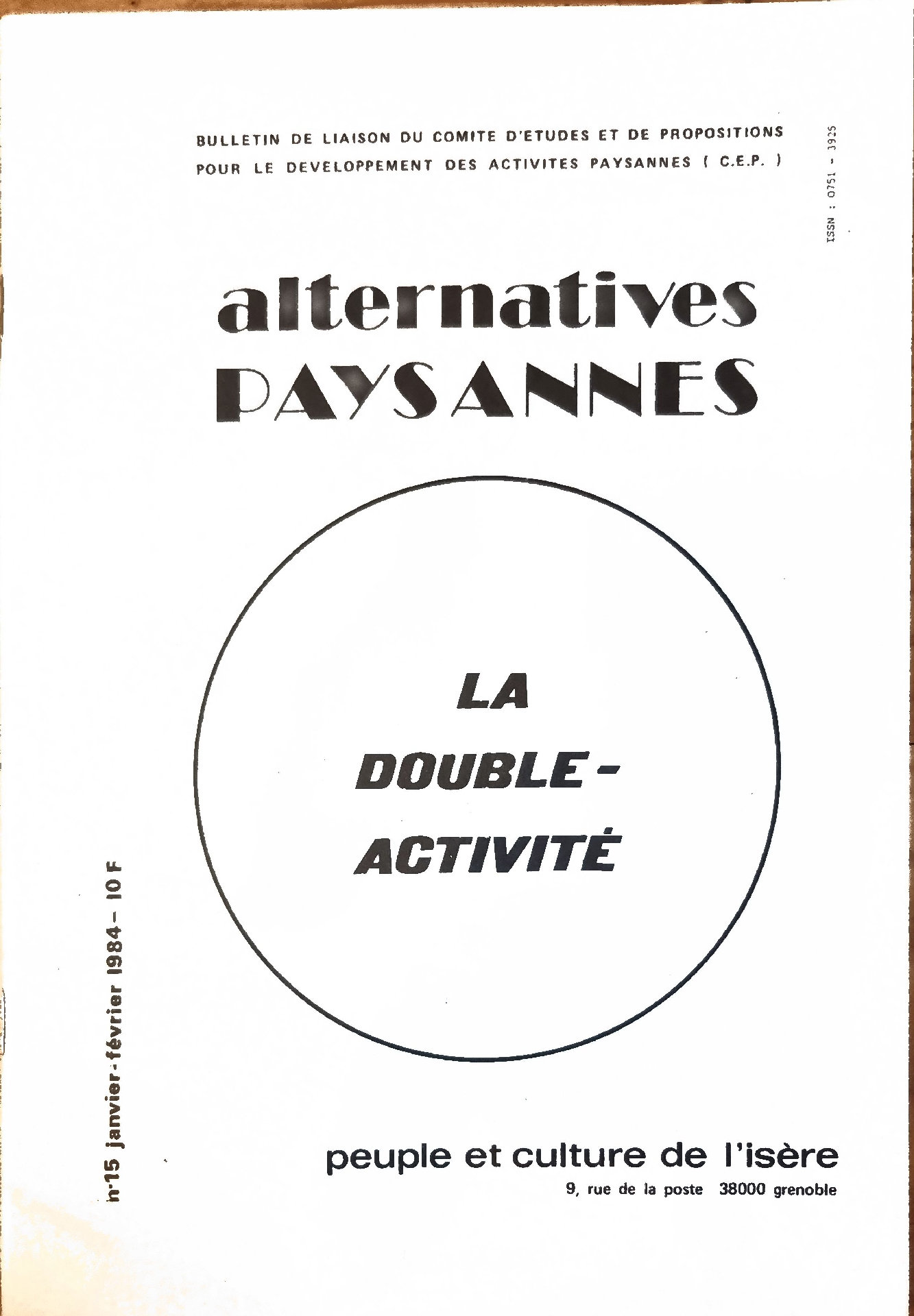 Alternatives Paysannes : La Double-Activité