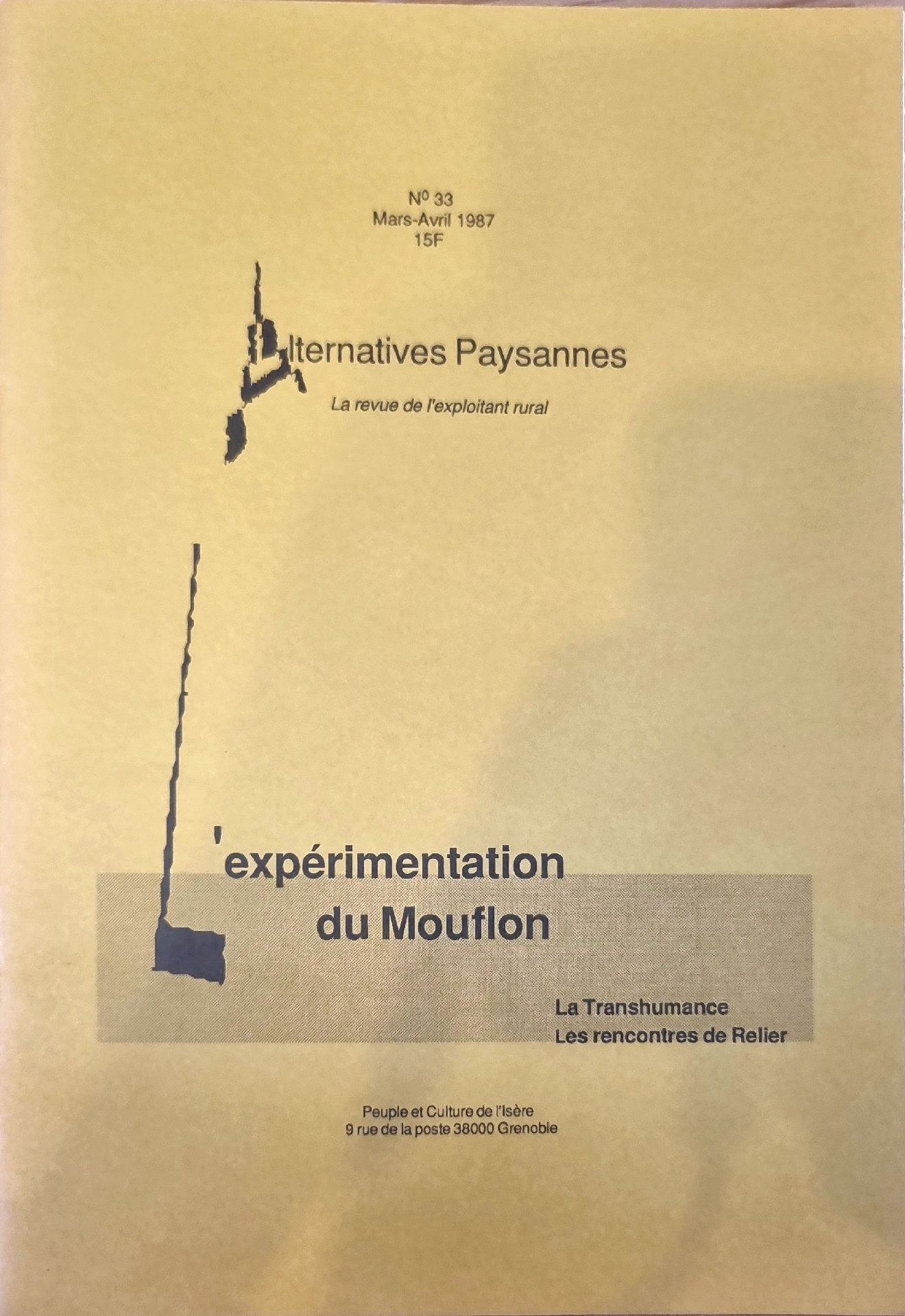 Alternatives Paysannes – N° 33 : L&rsquo;expérimentation du Mouflon