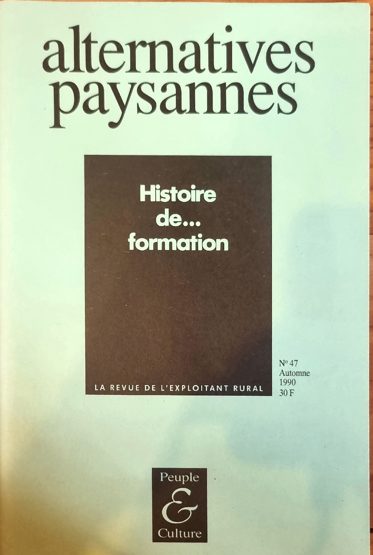 Alternatives paysannes – Histoire de… formation