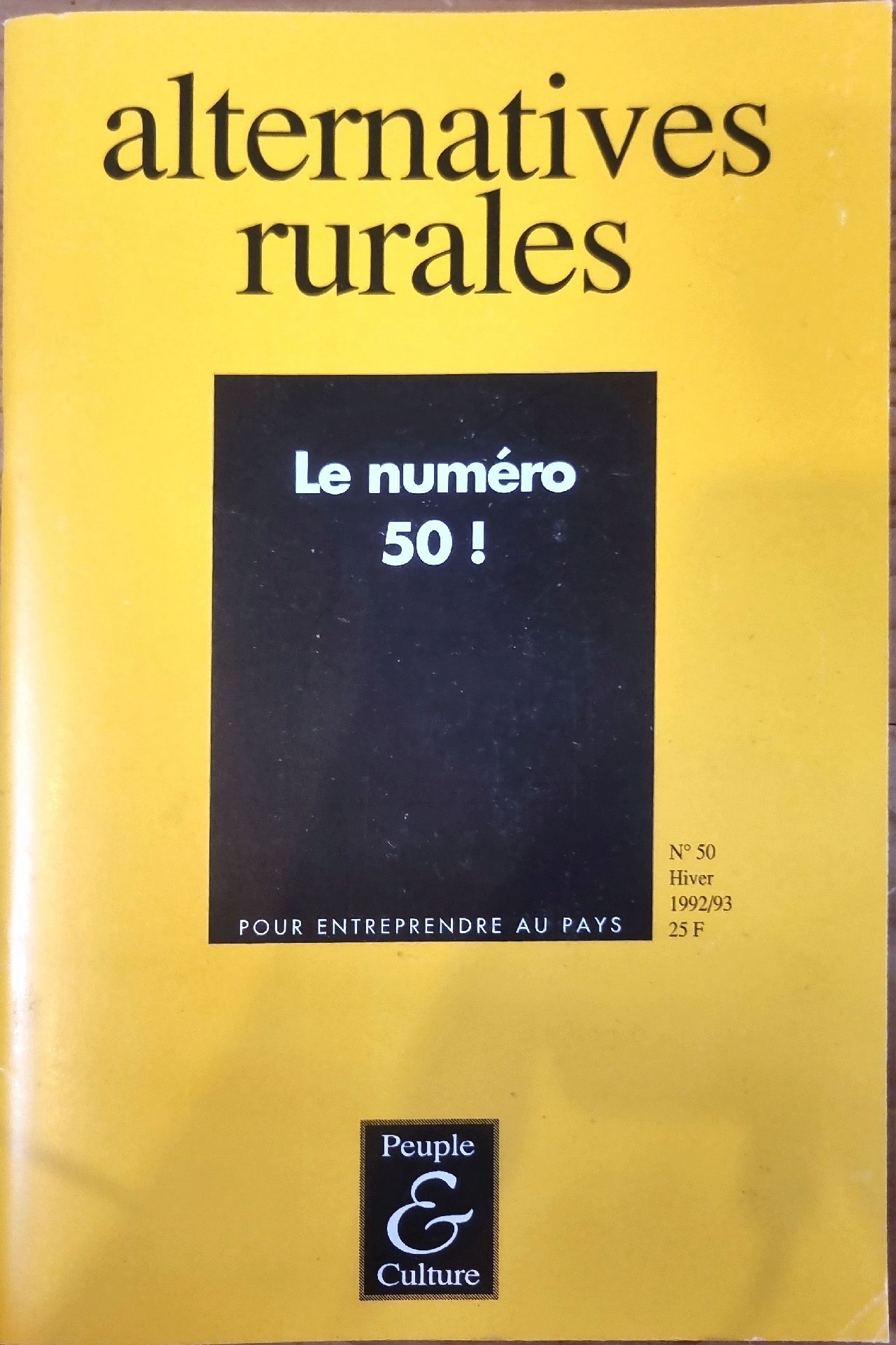 Alternatives Rurales – Le numéro 50 !