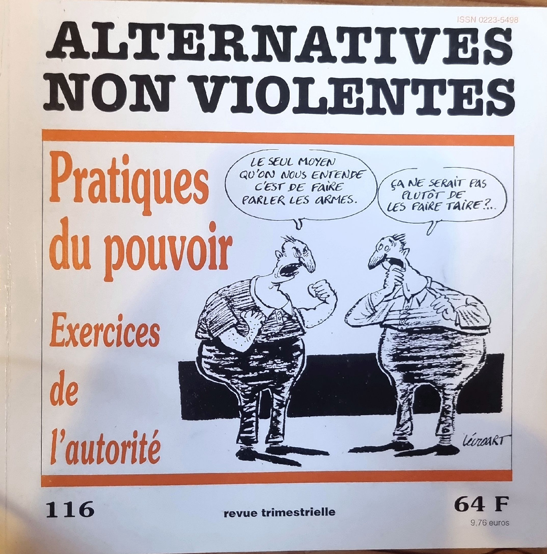 Alternatives Non Violentes – Pratiques du pouvoir, Exercices de l&rsquo;autorité