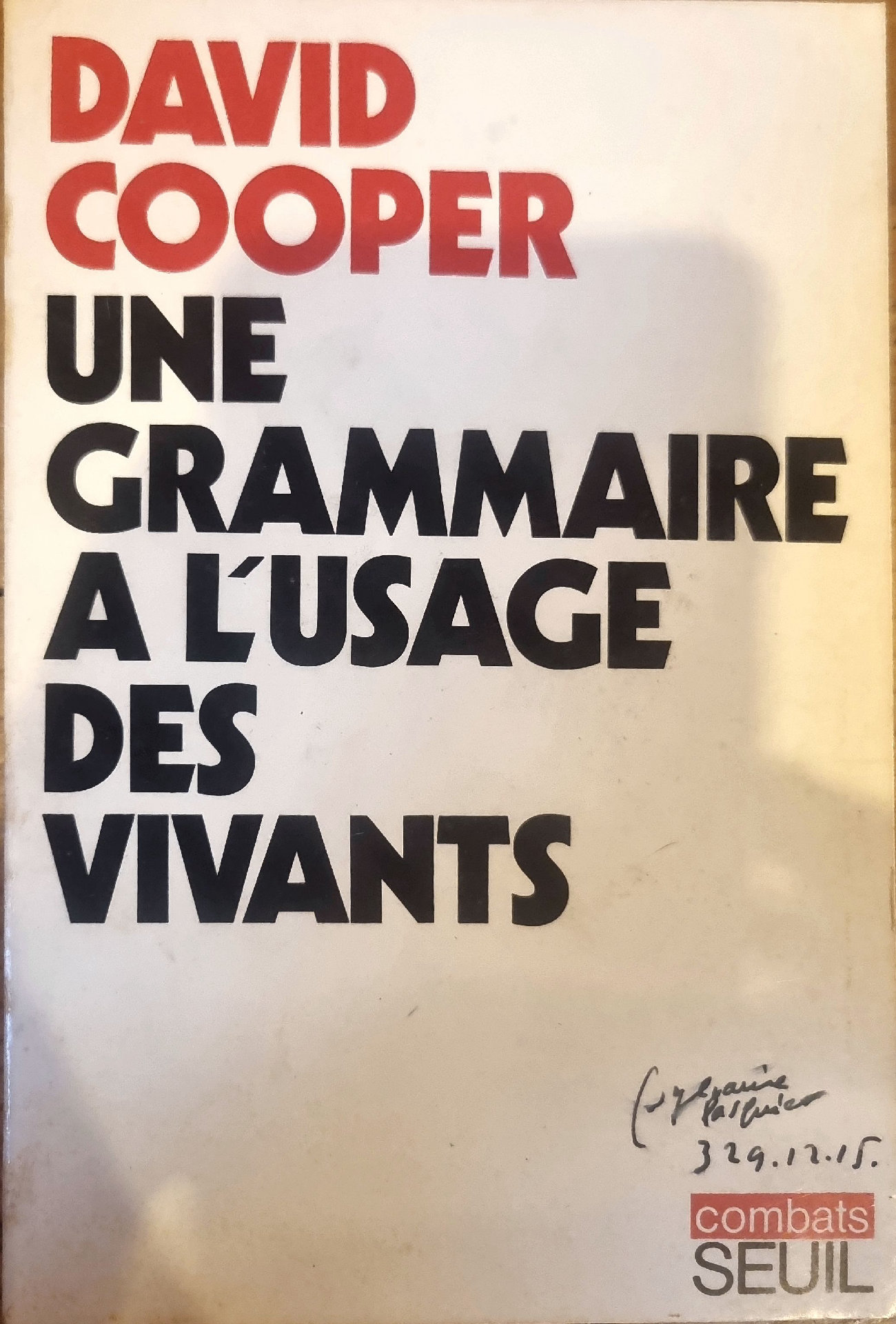 UNE GRAMMAIRE A L&rsquo;USAGE DES VIVANTS