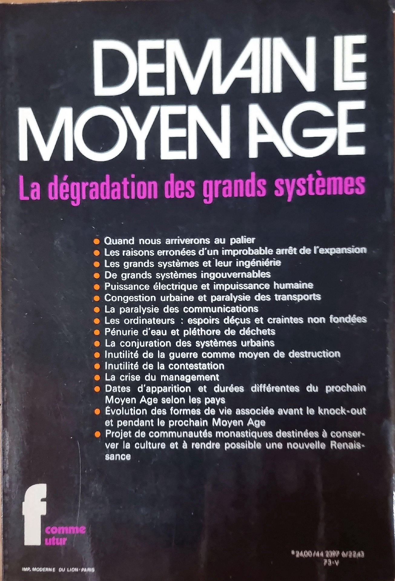DEMAIN LE MOYEN AGE
