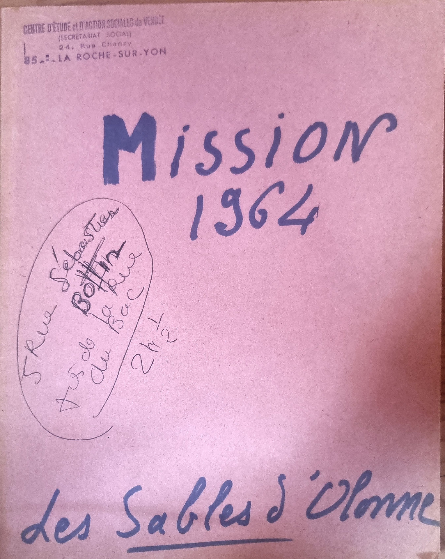 Mission 1964 – Les Sables d&rsquo;Olonne