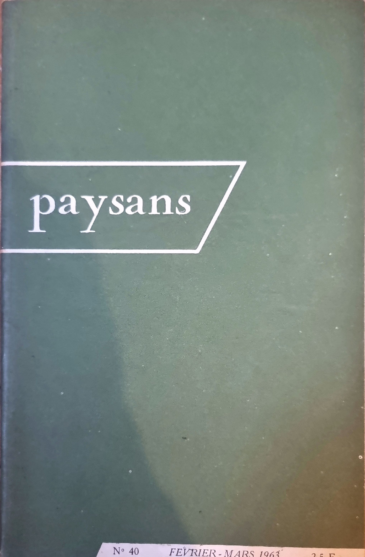 REVUE « paysans »
