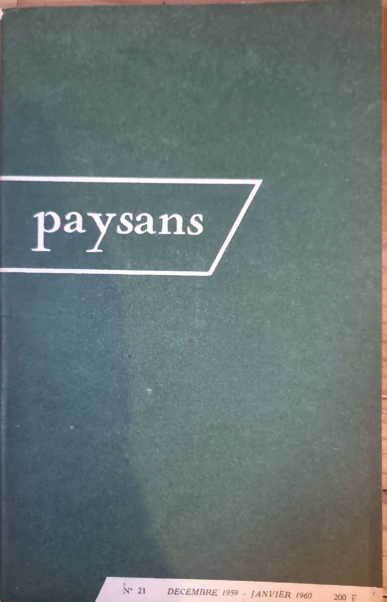 Revue « paysans » – N° 21