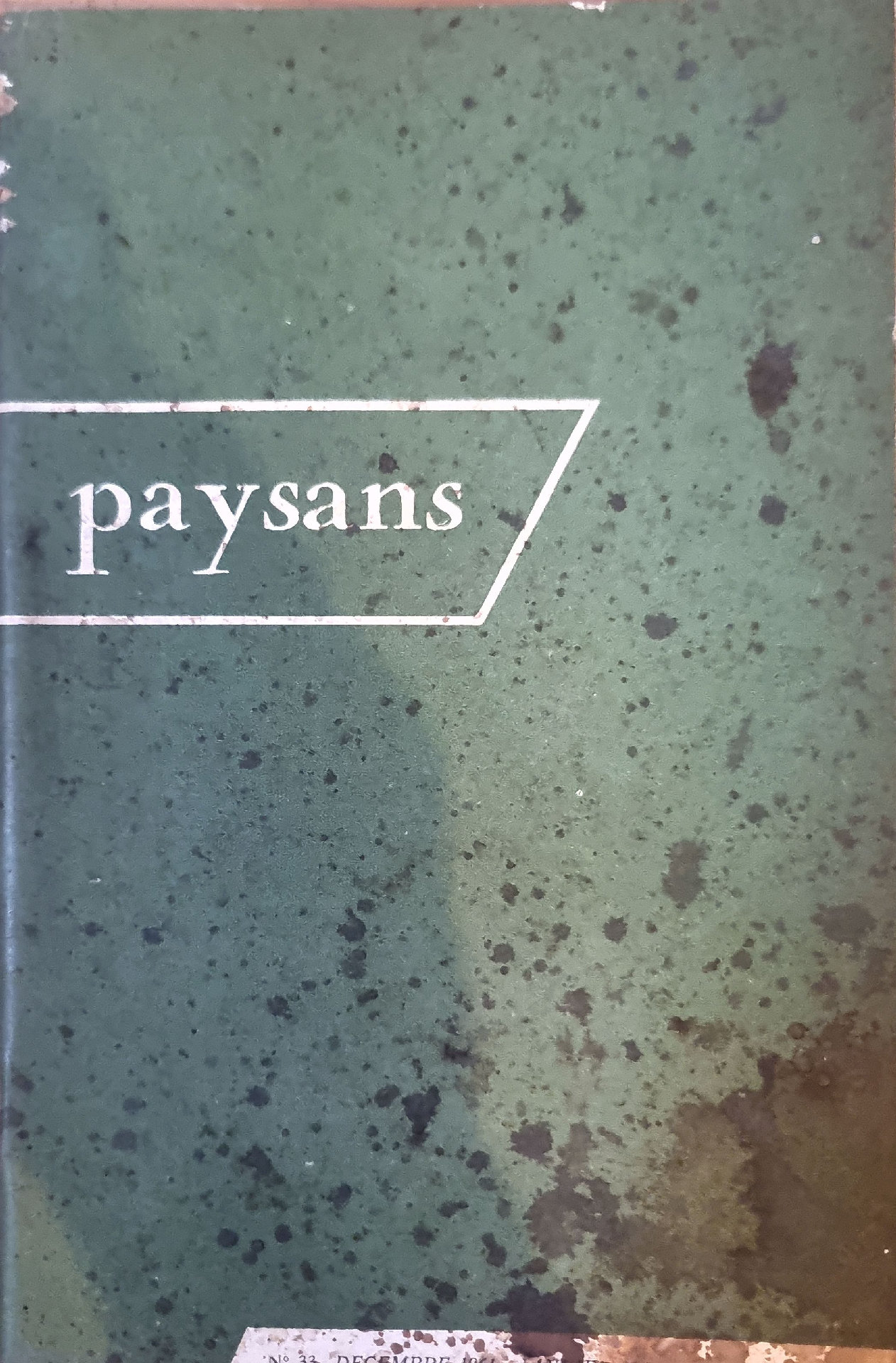 Revue Paysans – N° 33